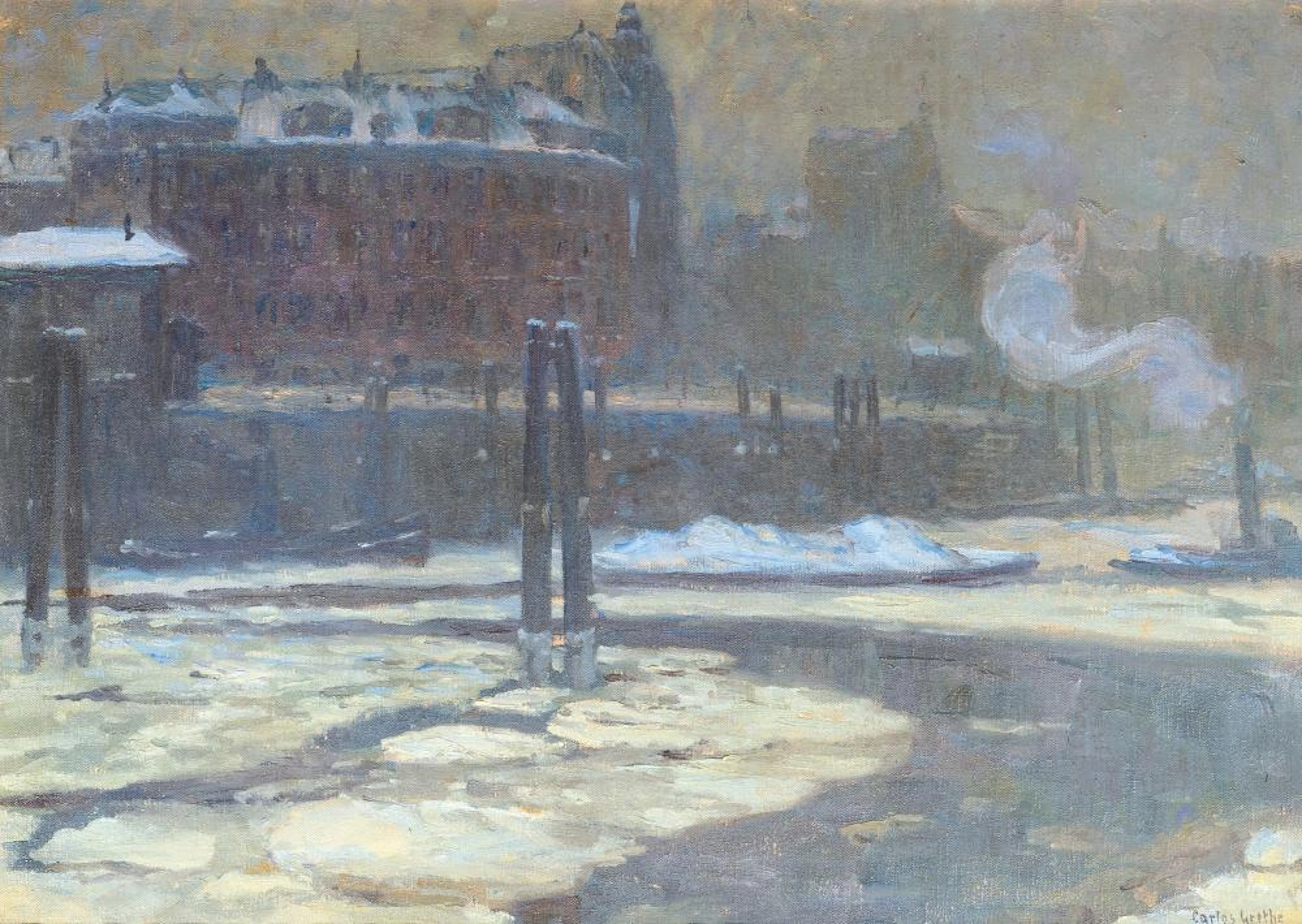 Carlos Grethe (Montevideo 1864 - Nieuwport 1913). Hamburg, Baumwall.