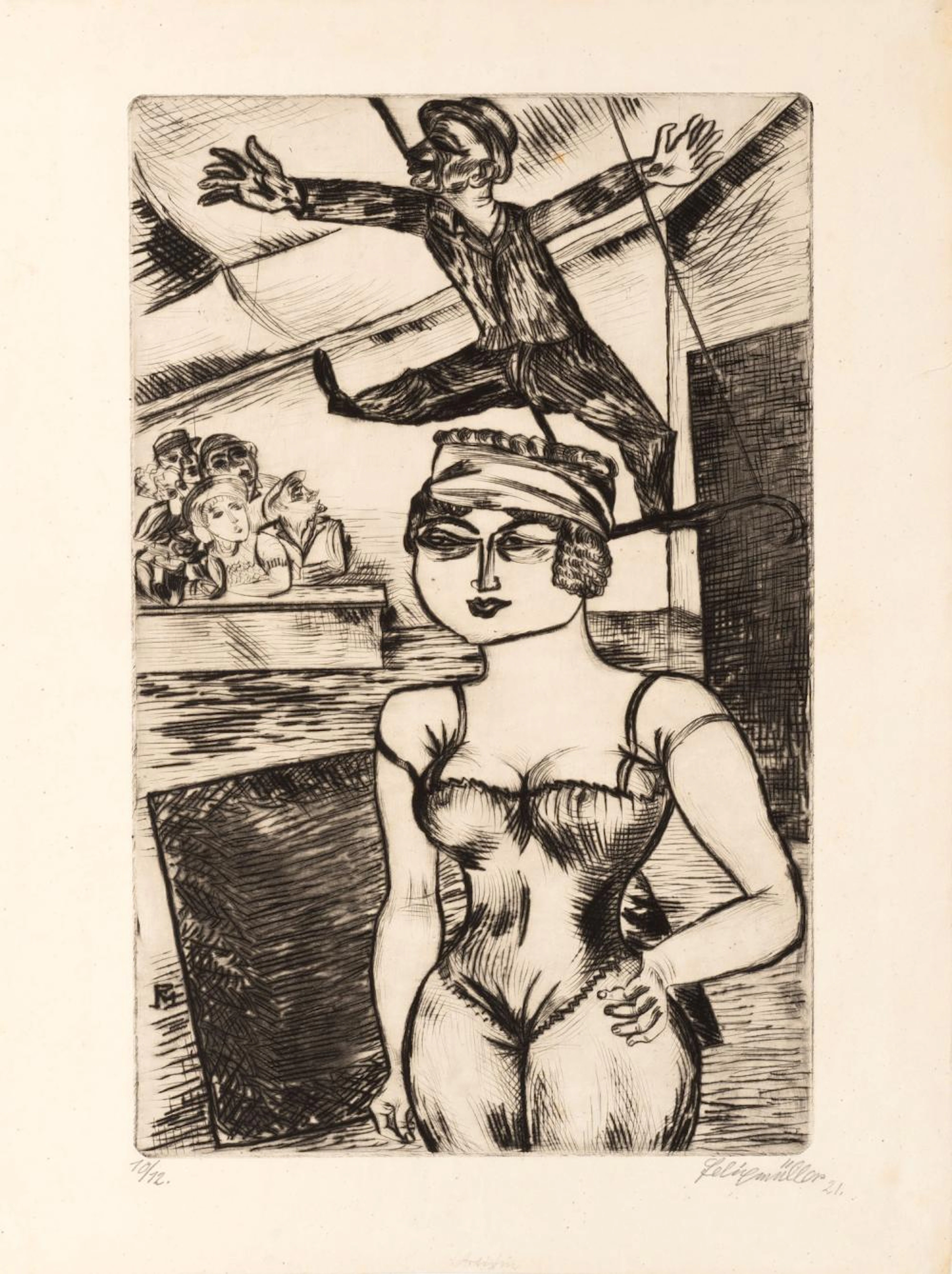 Conrad Felixmüller (Dresden 1897 - Berlin 1977). Artistic Performer.