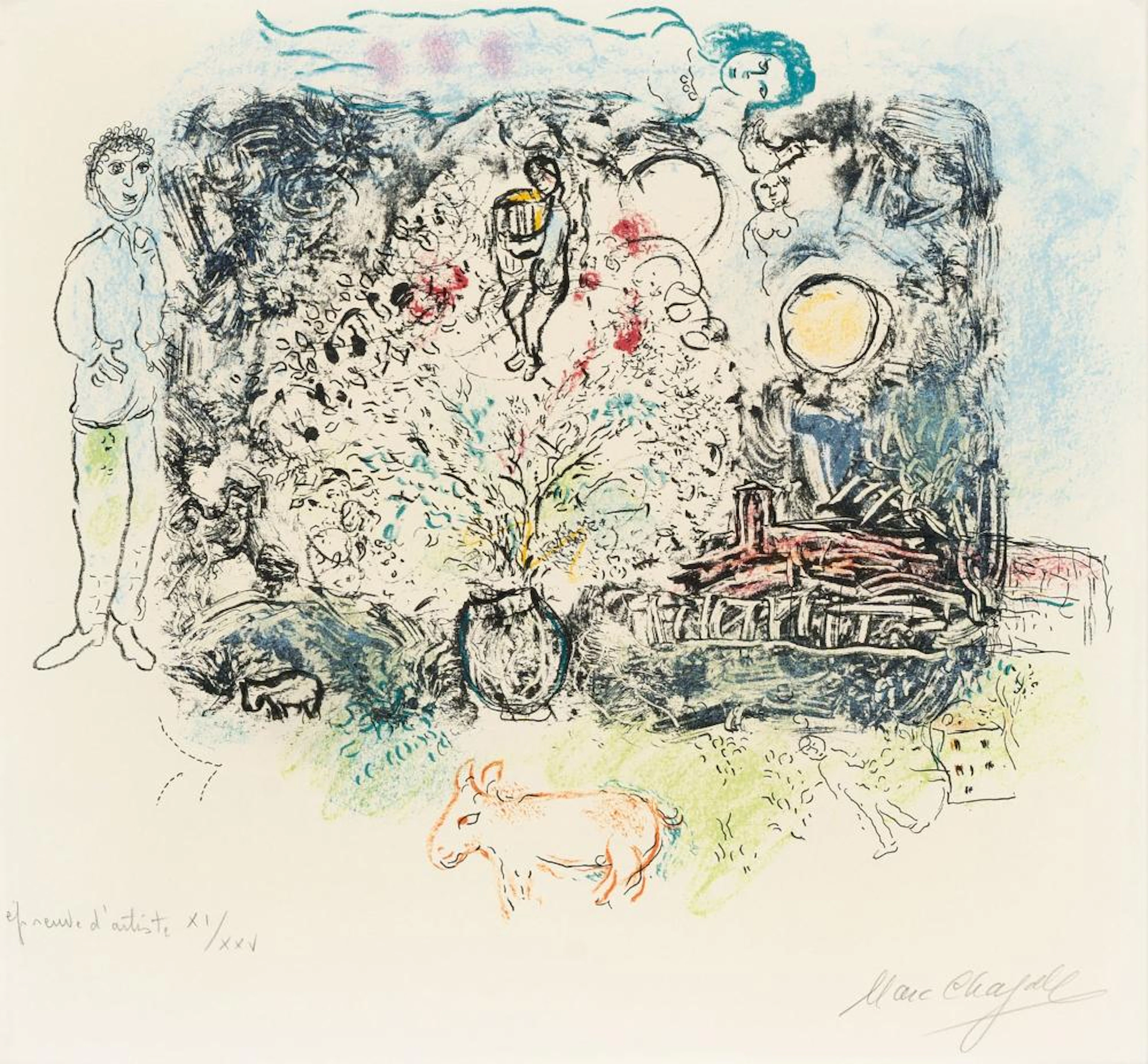 Marc Chagall (Witebsk 1887 - St.-Paul-de-Vence 1985). La Féerie.