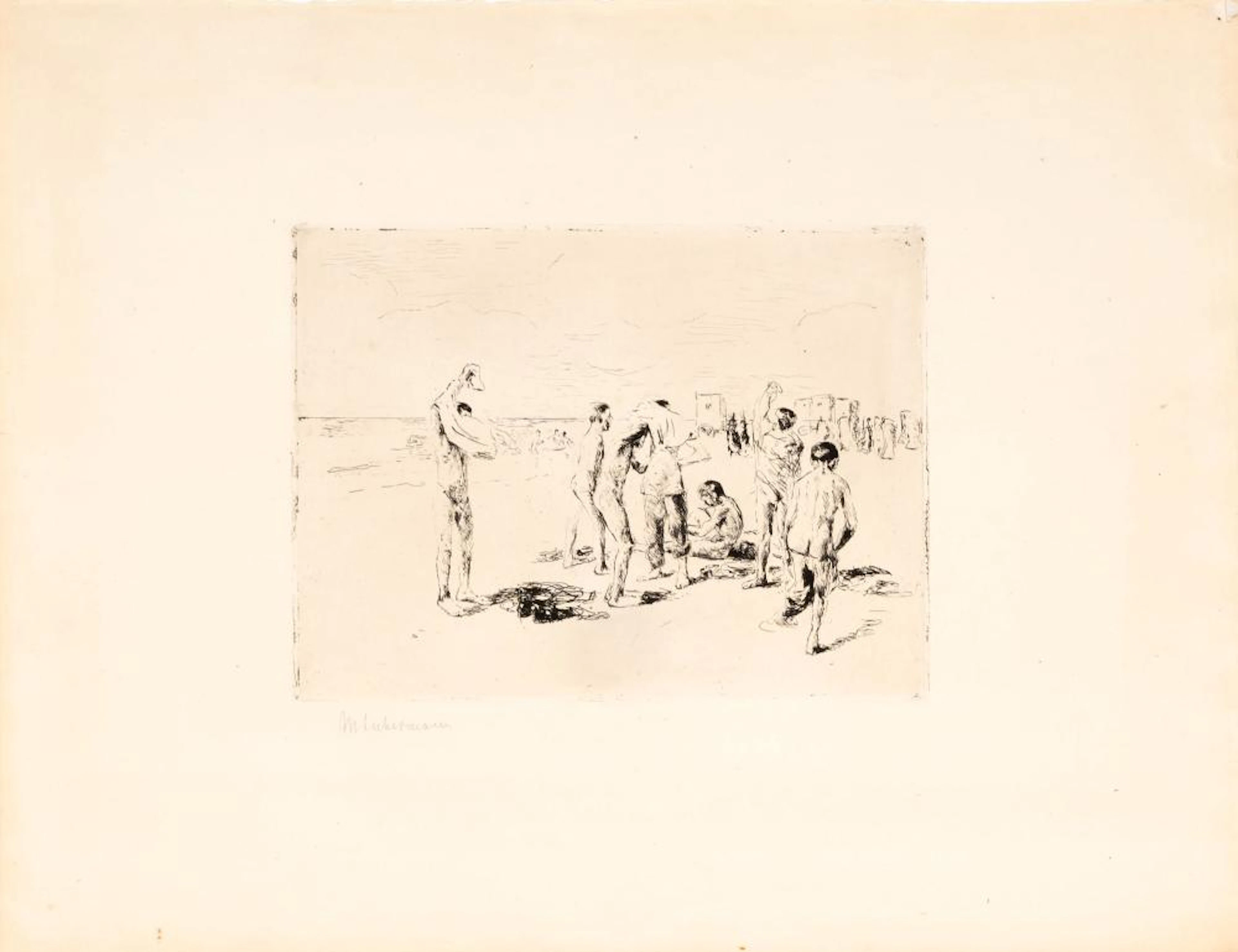 Max Liebermann (Berlin 1847 - Berlin 1935). Boys Swimming at the Beach.