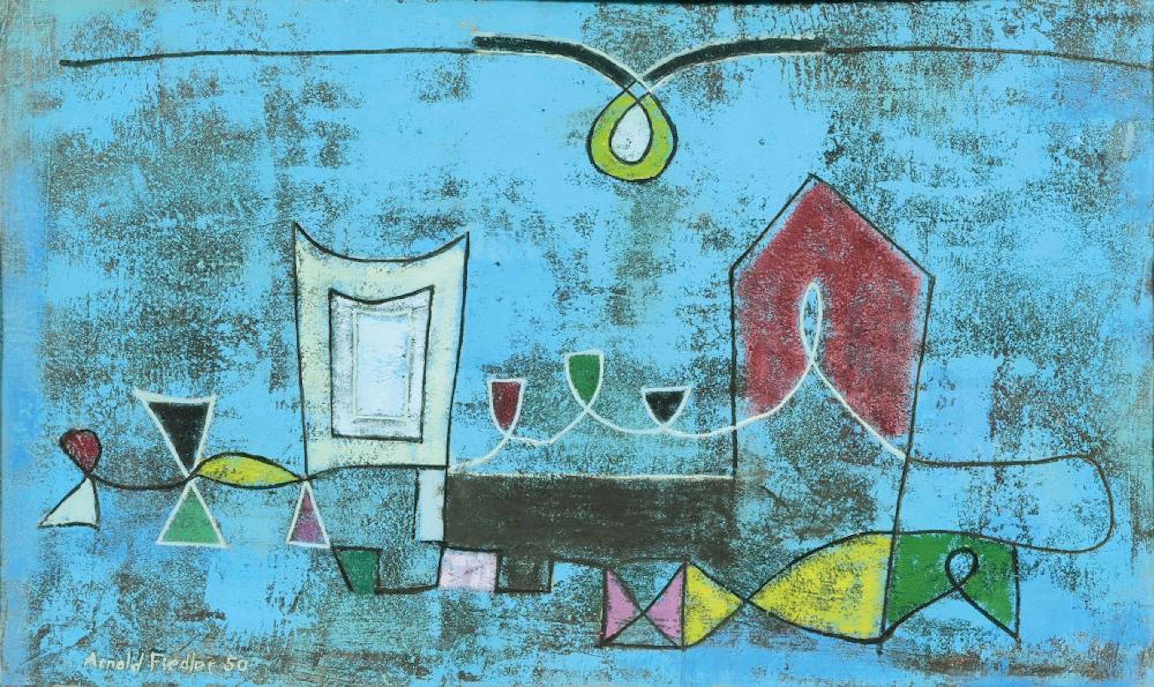 Arnold Fiedler (Hamburg 1900 - Hamburg 1985). Blue Room.