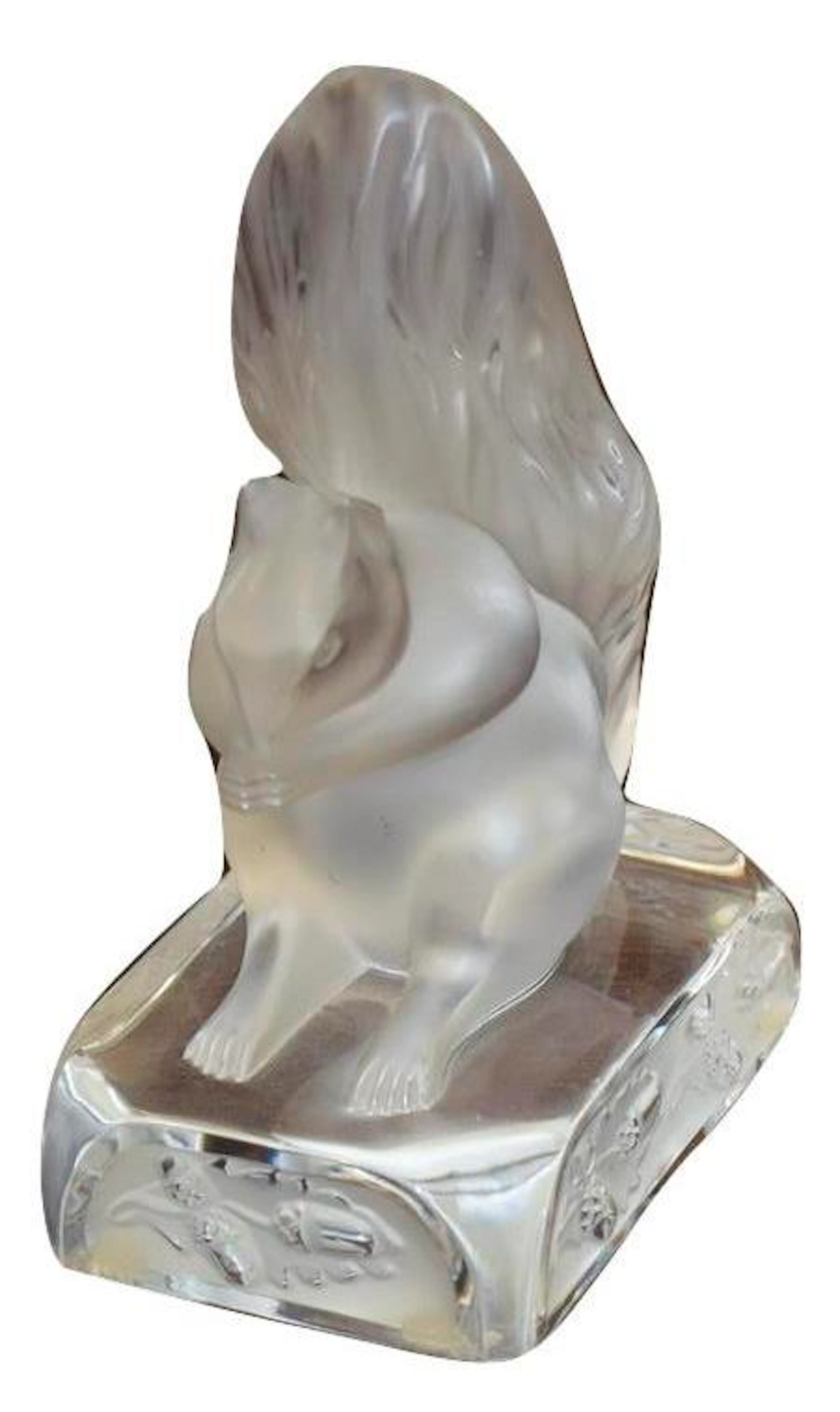 Lalique Glass Squirrel Sculpture