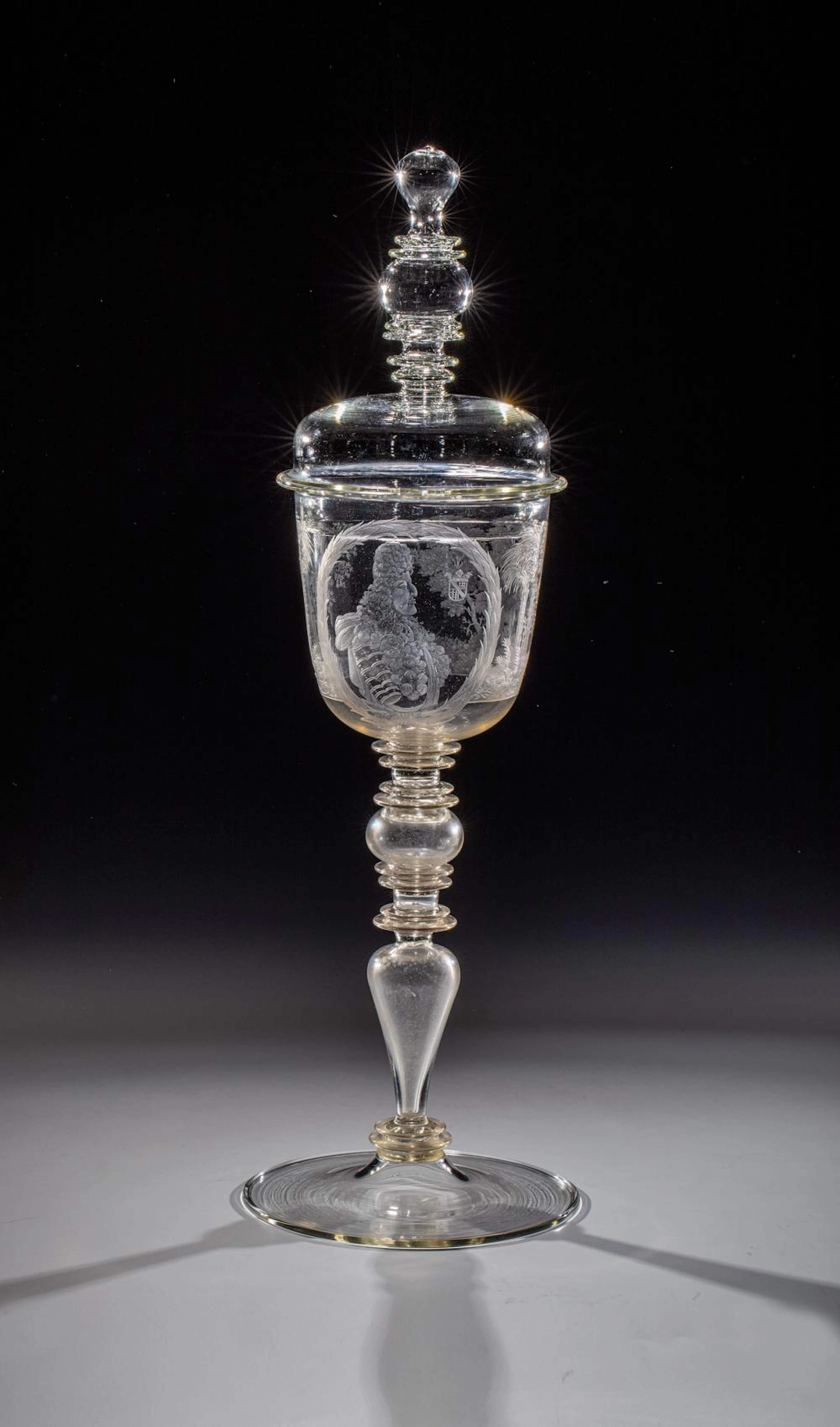Deckelpokal mit Portrait des Markgrafen Ludwig Wilhelm...