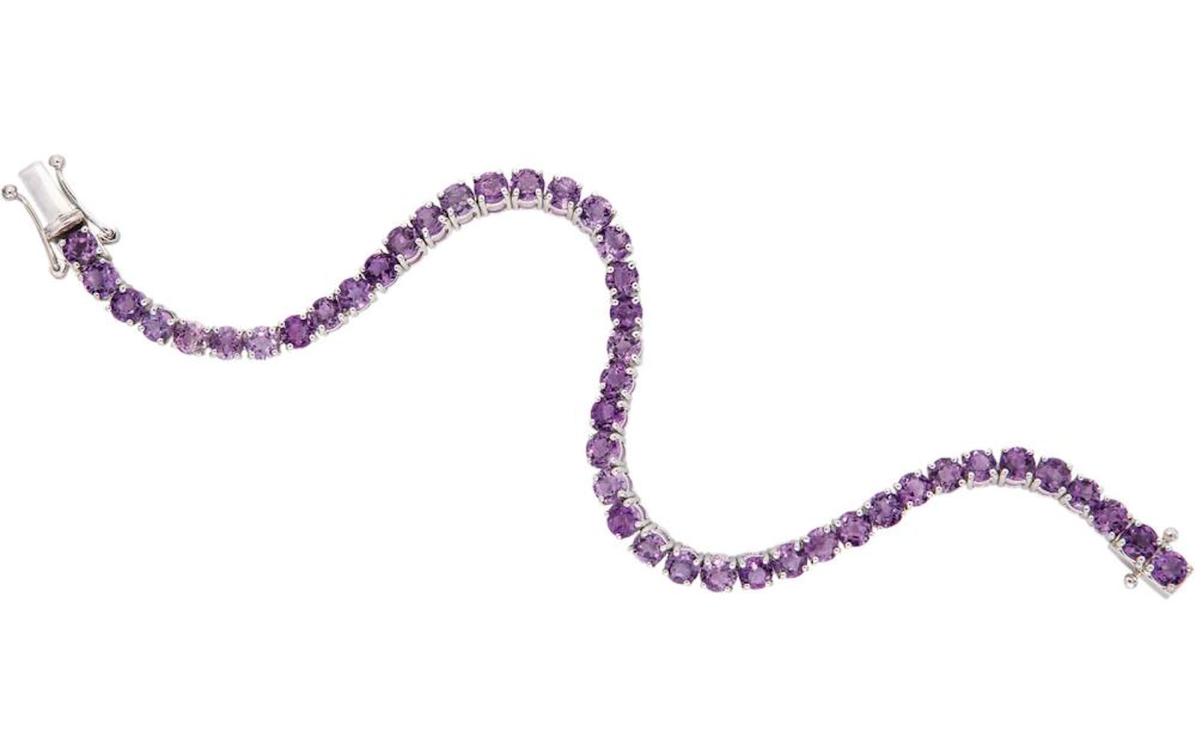 Rivieré-Armband mit Amethyste