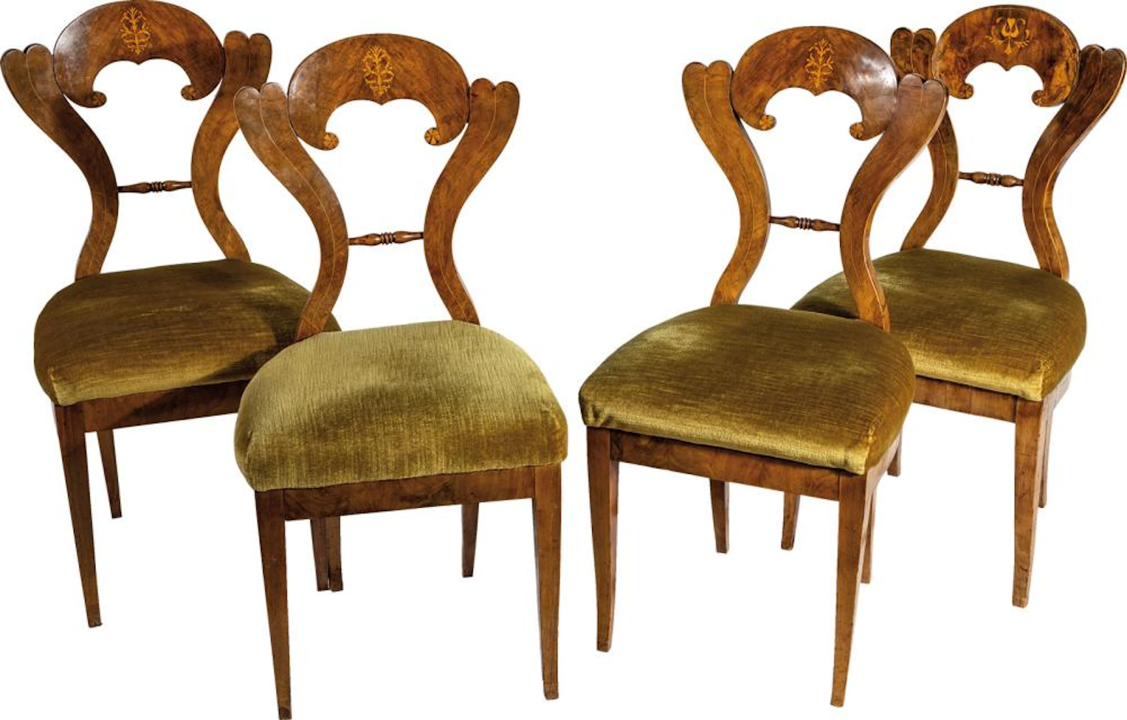 Satz 4 Biedermeier-Stühle