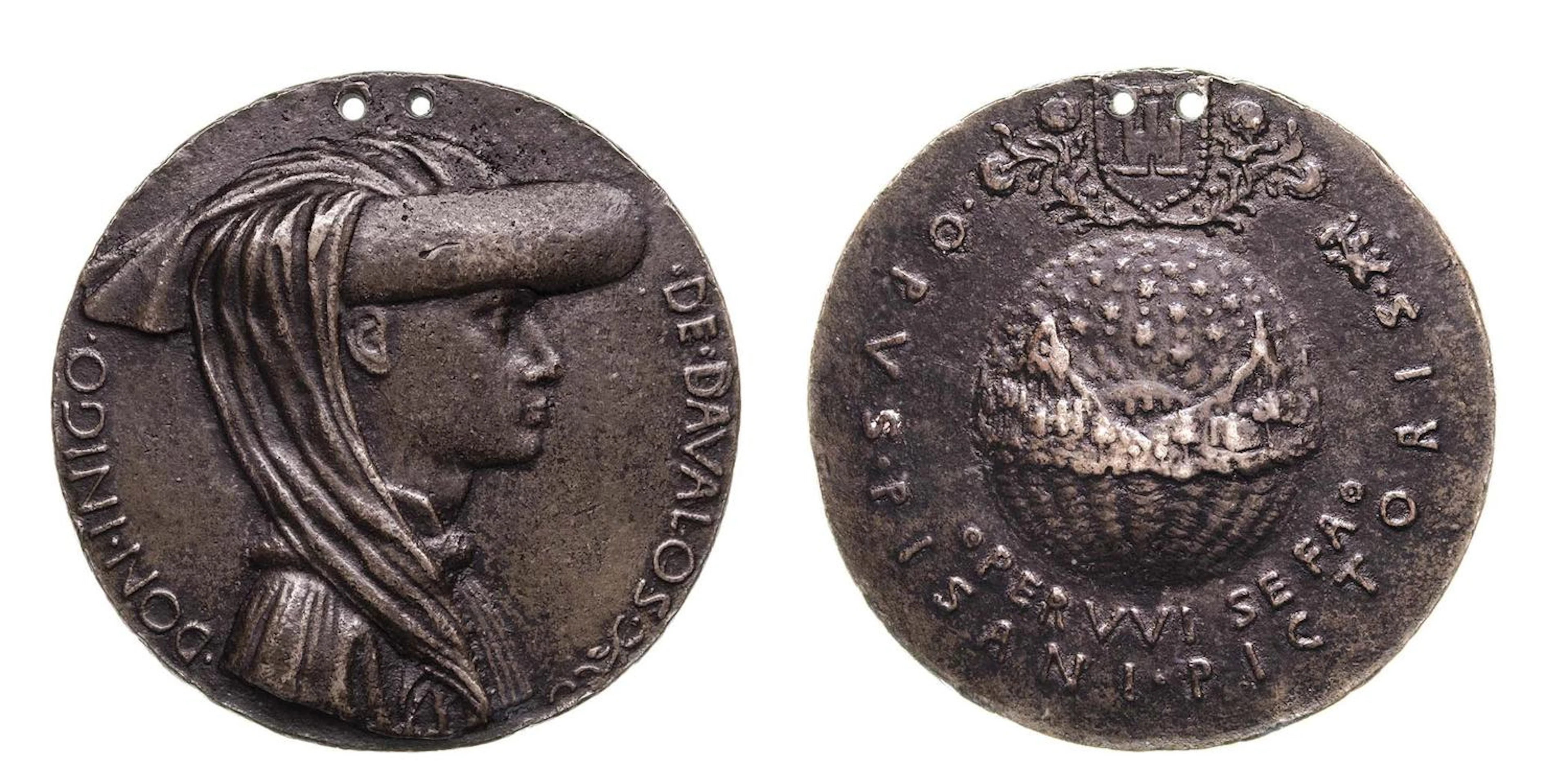 *Italy, Don Inigo d'Avalos, bronze medal by Antonio di Puccio, called Pisanello,