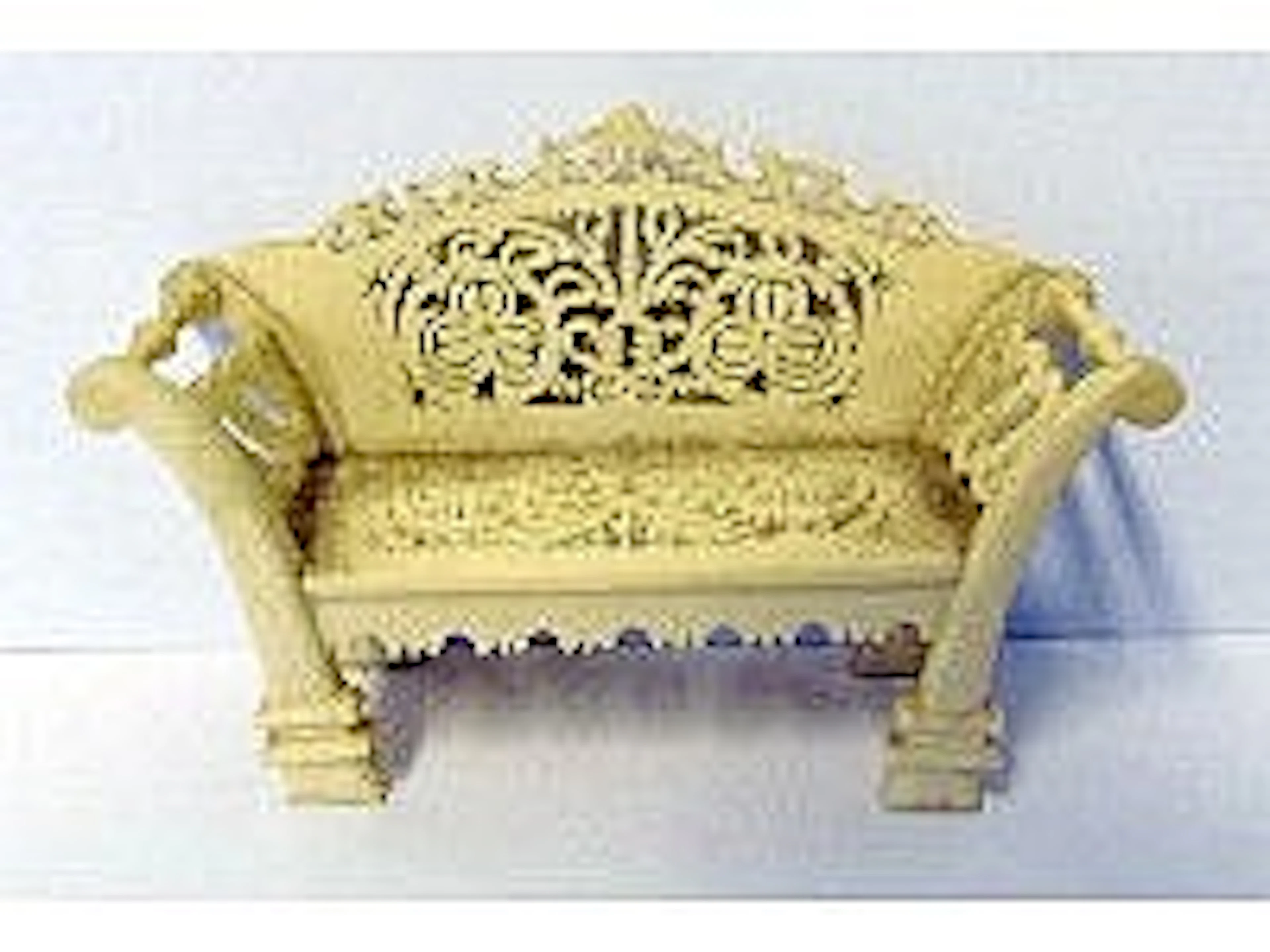 Georgian ivory dolls house furniture of a settee