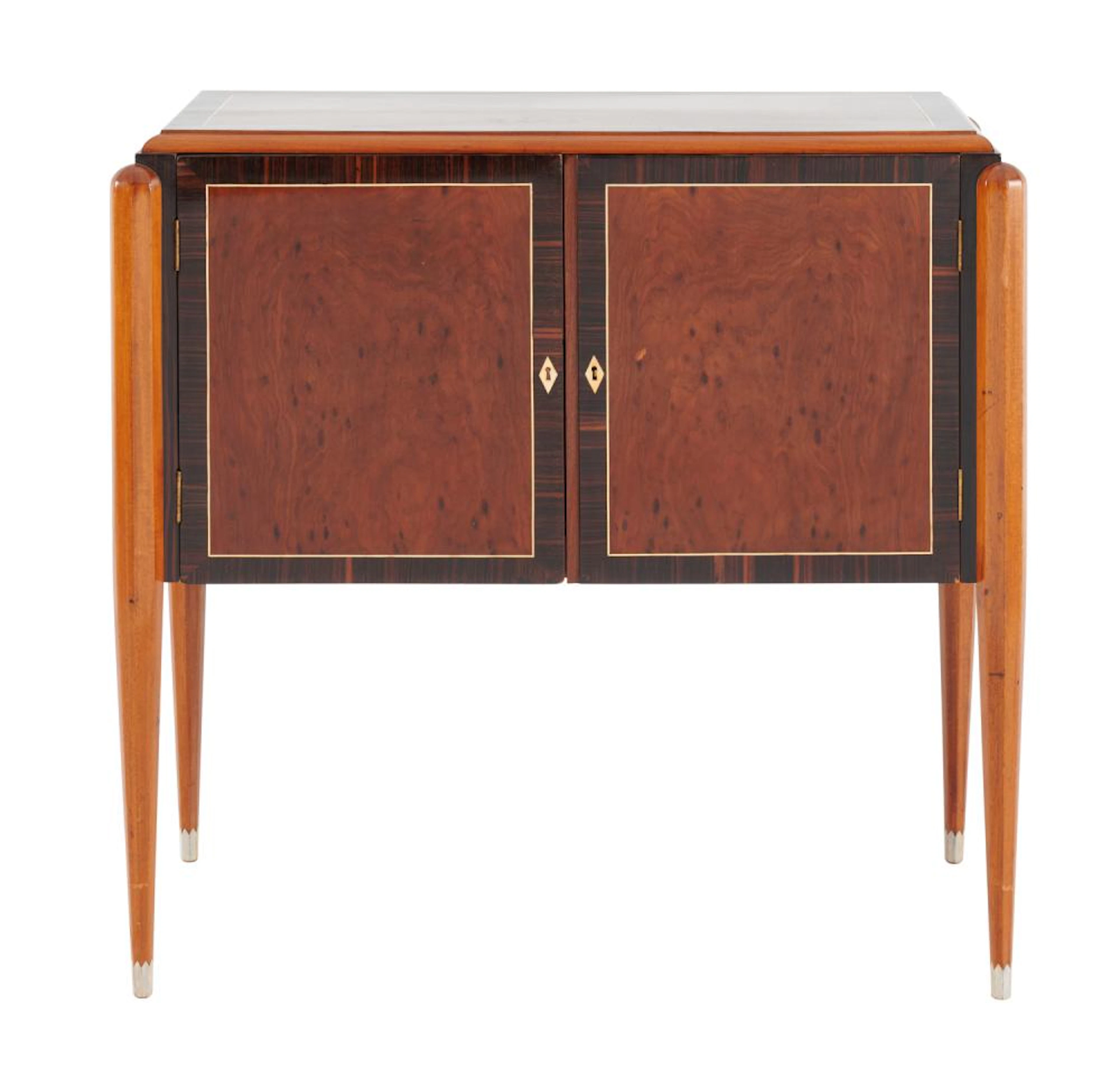 AN ART DECO SIDE CABINET IN THE STYLE OF EMILE-JACQUES RUHLMA