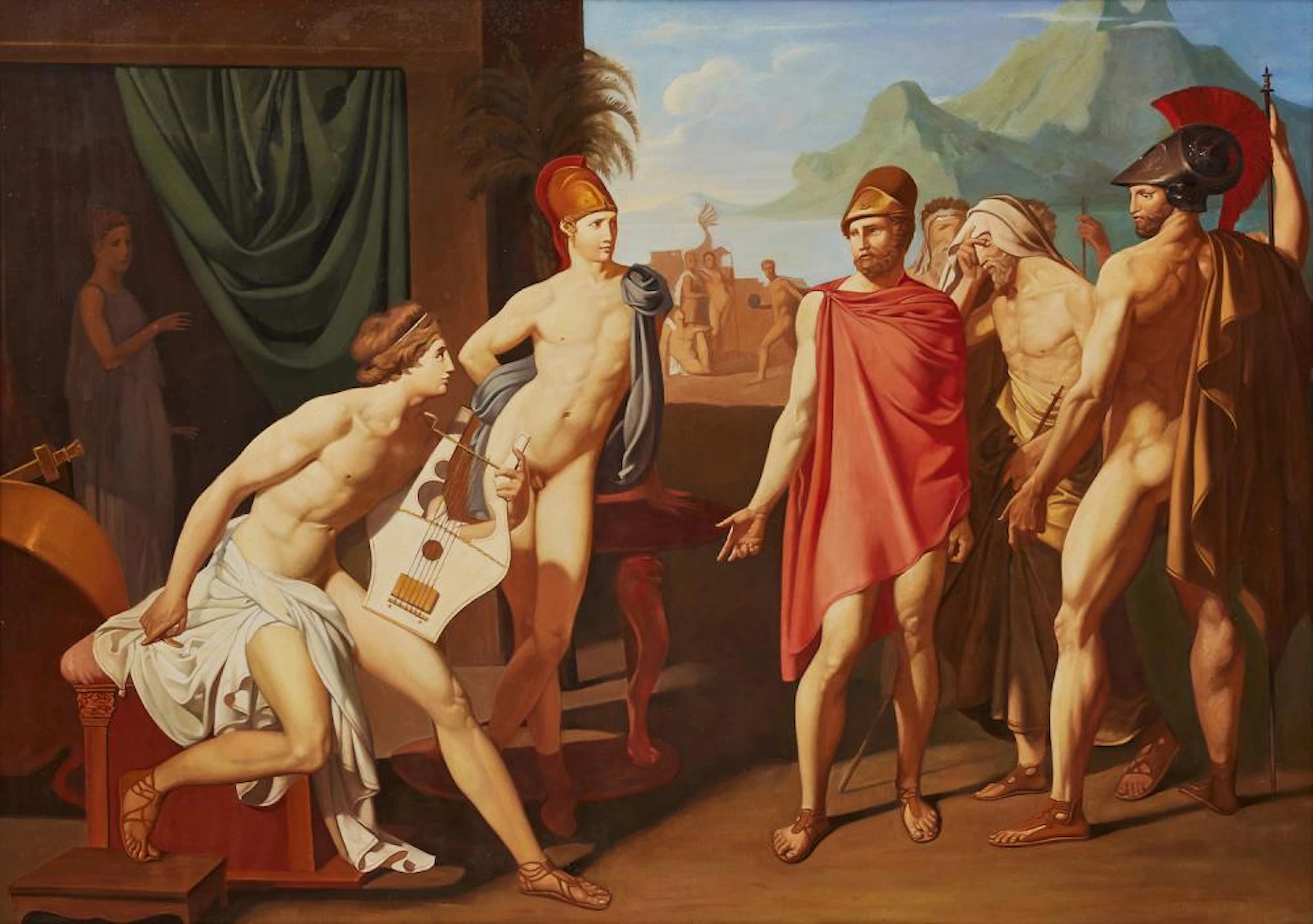 "THE AMBASSADORS OF AGAMEMNON IN THE TENT OF ACHILLES"...