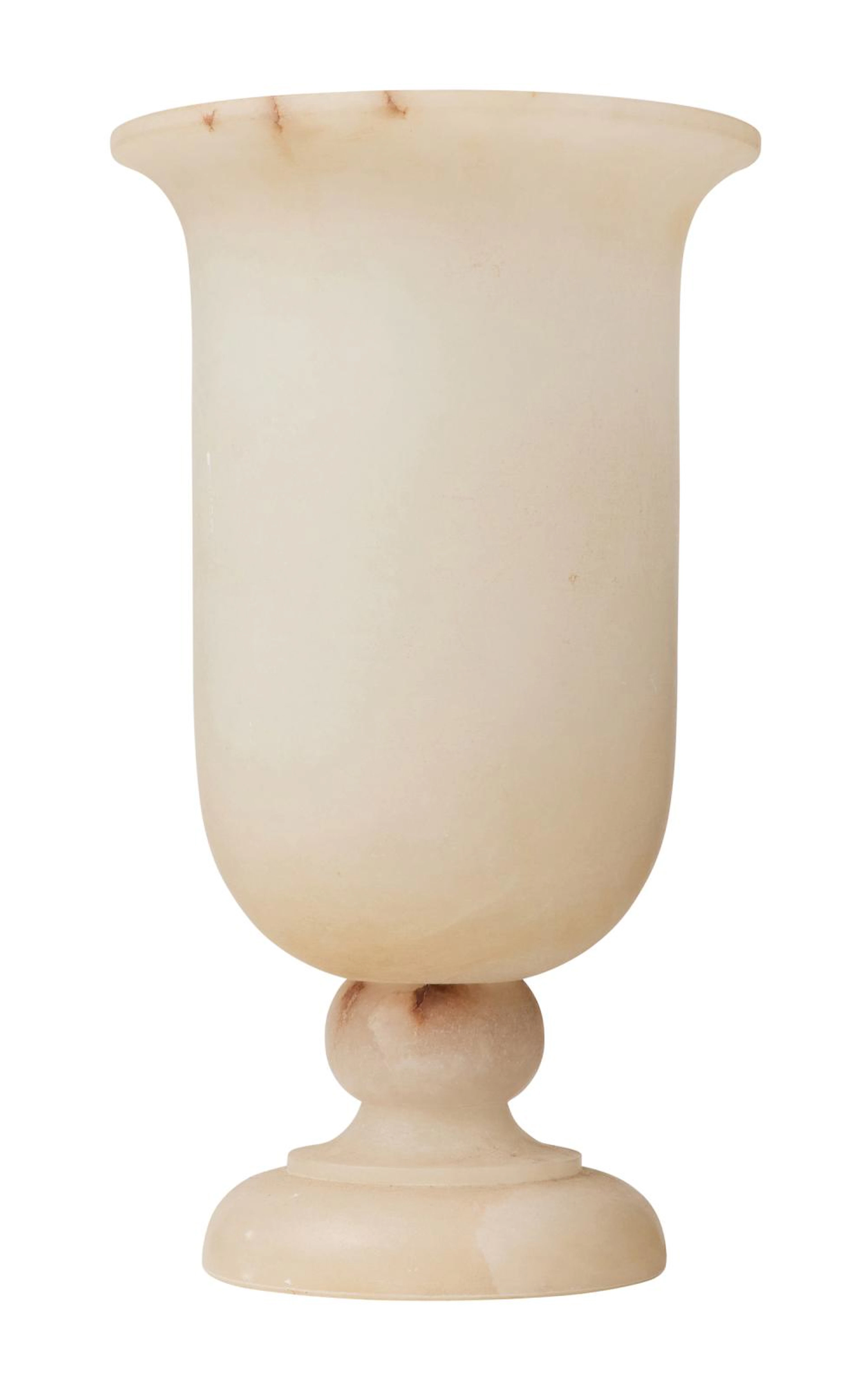 AN ART DECO ALABASTER URN-SHAPED LAMP