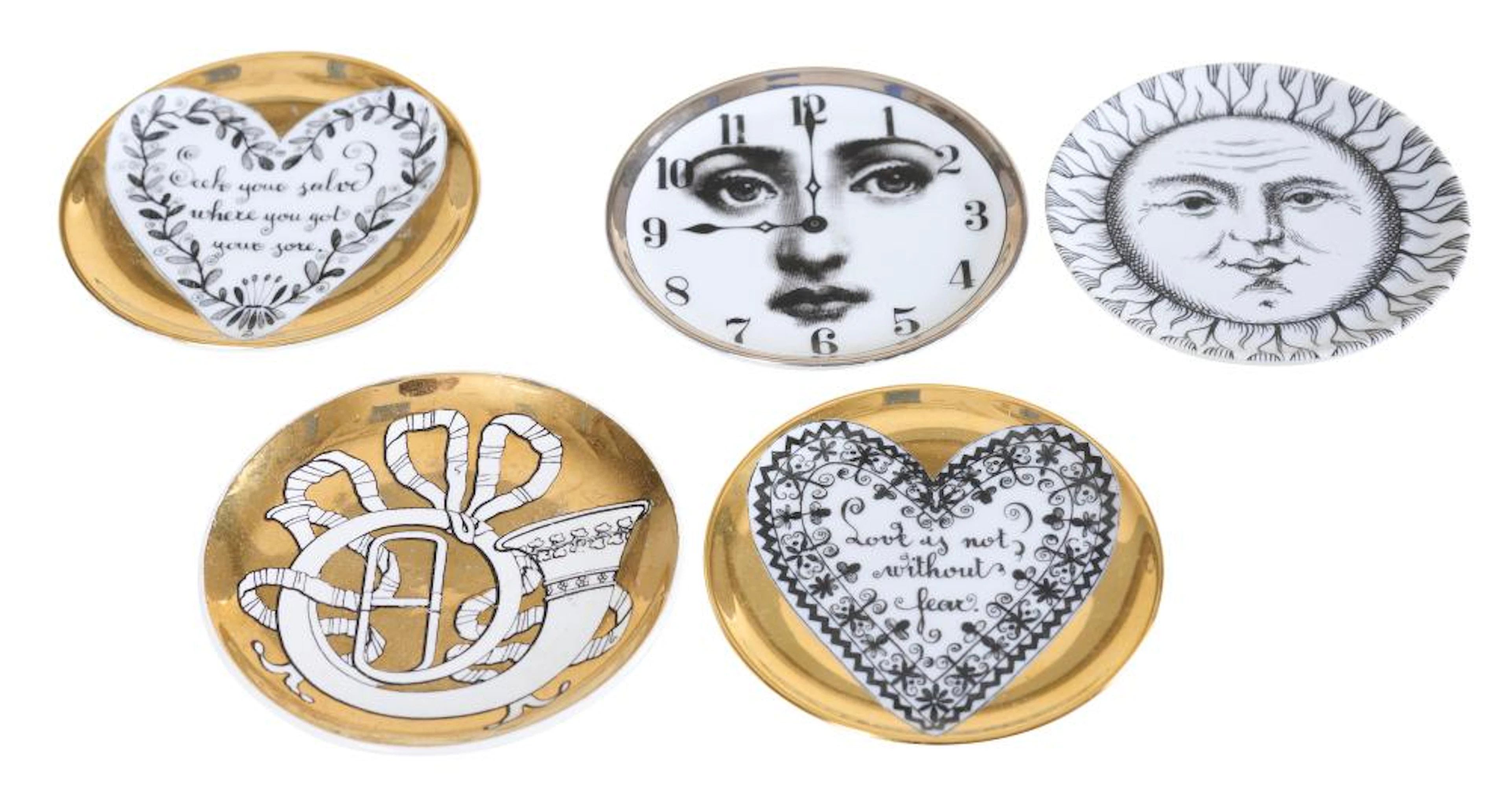 PIERO FORNASETTI FIVE PLATES