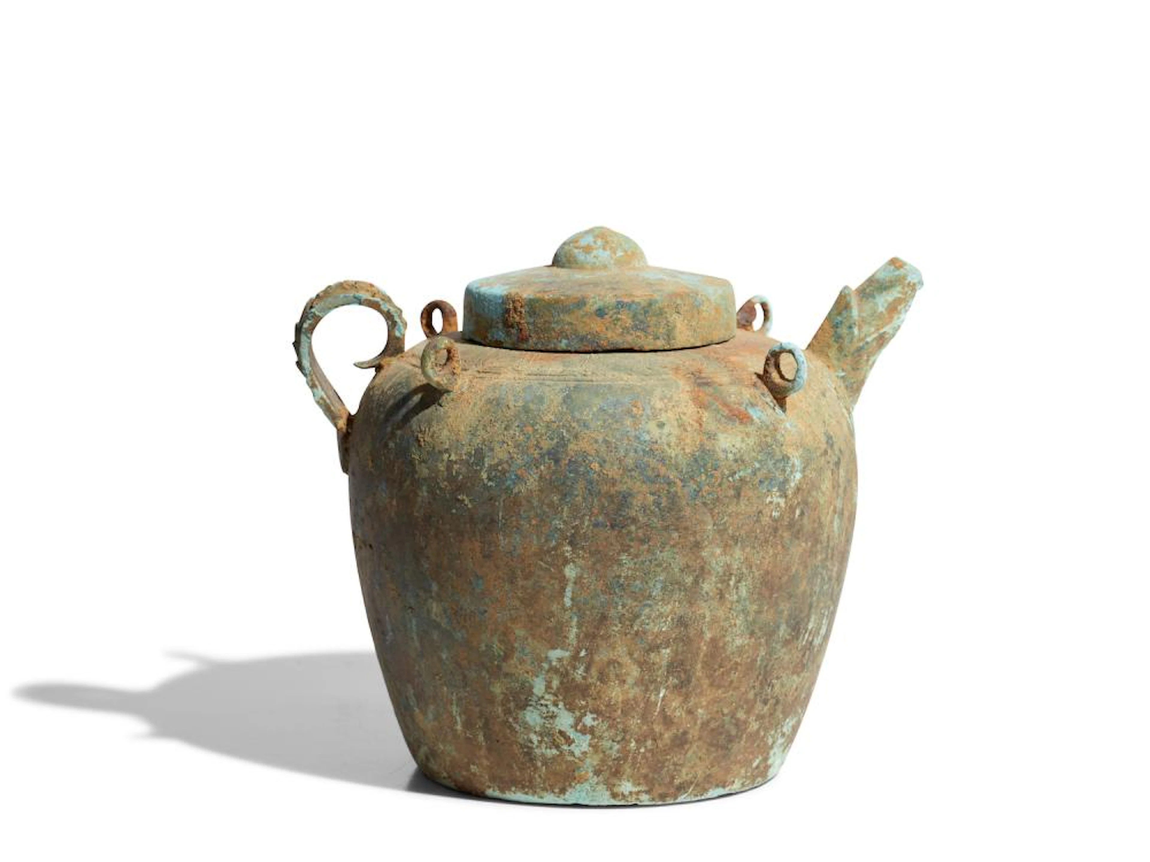 A RARE VIETNAMESE RITUAL BUDDHIST BRONZE EWER LY...