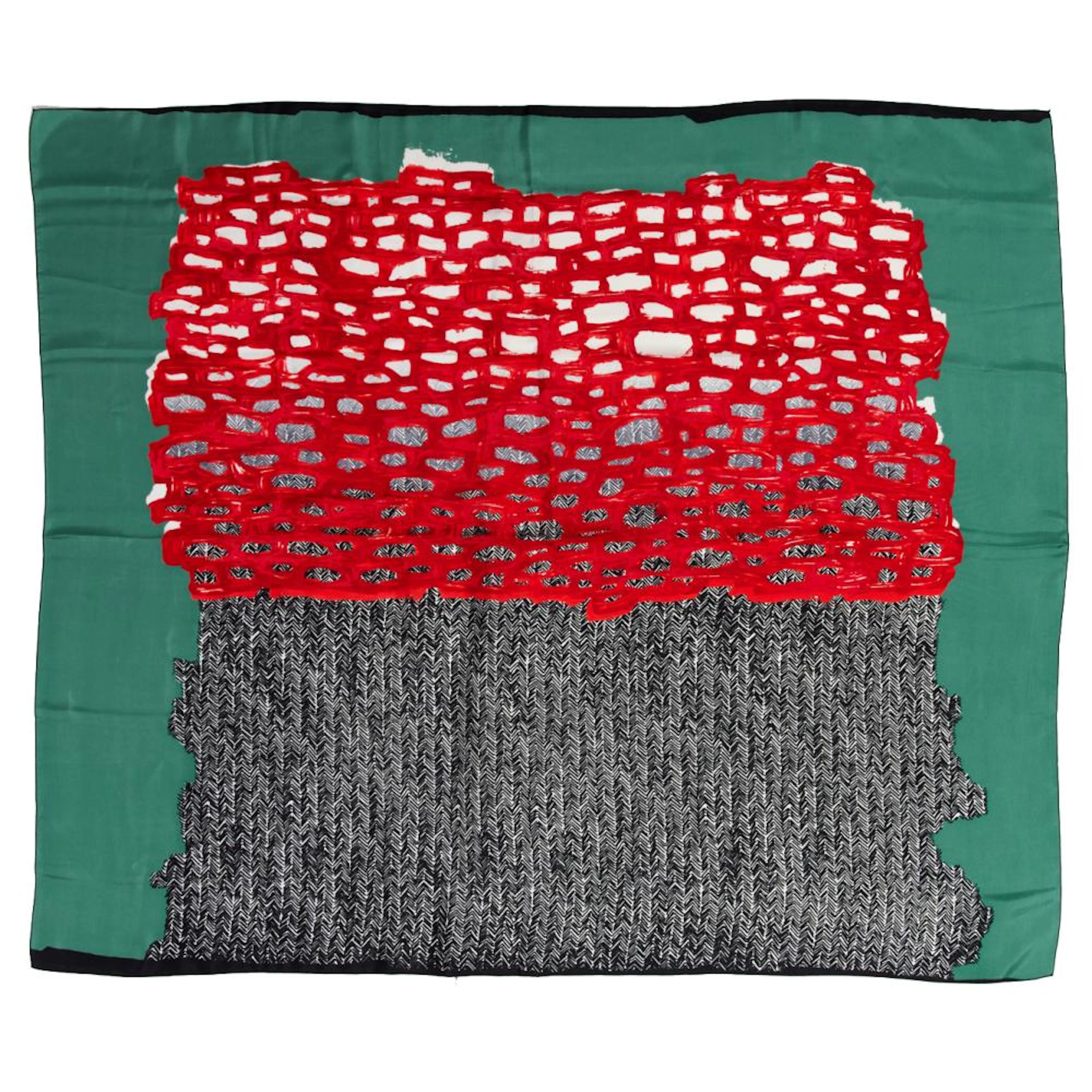 BALENCIAGA, A LARGE SILK SCARF, 140 X 120CM, BOXED
