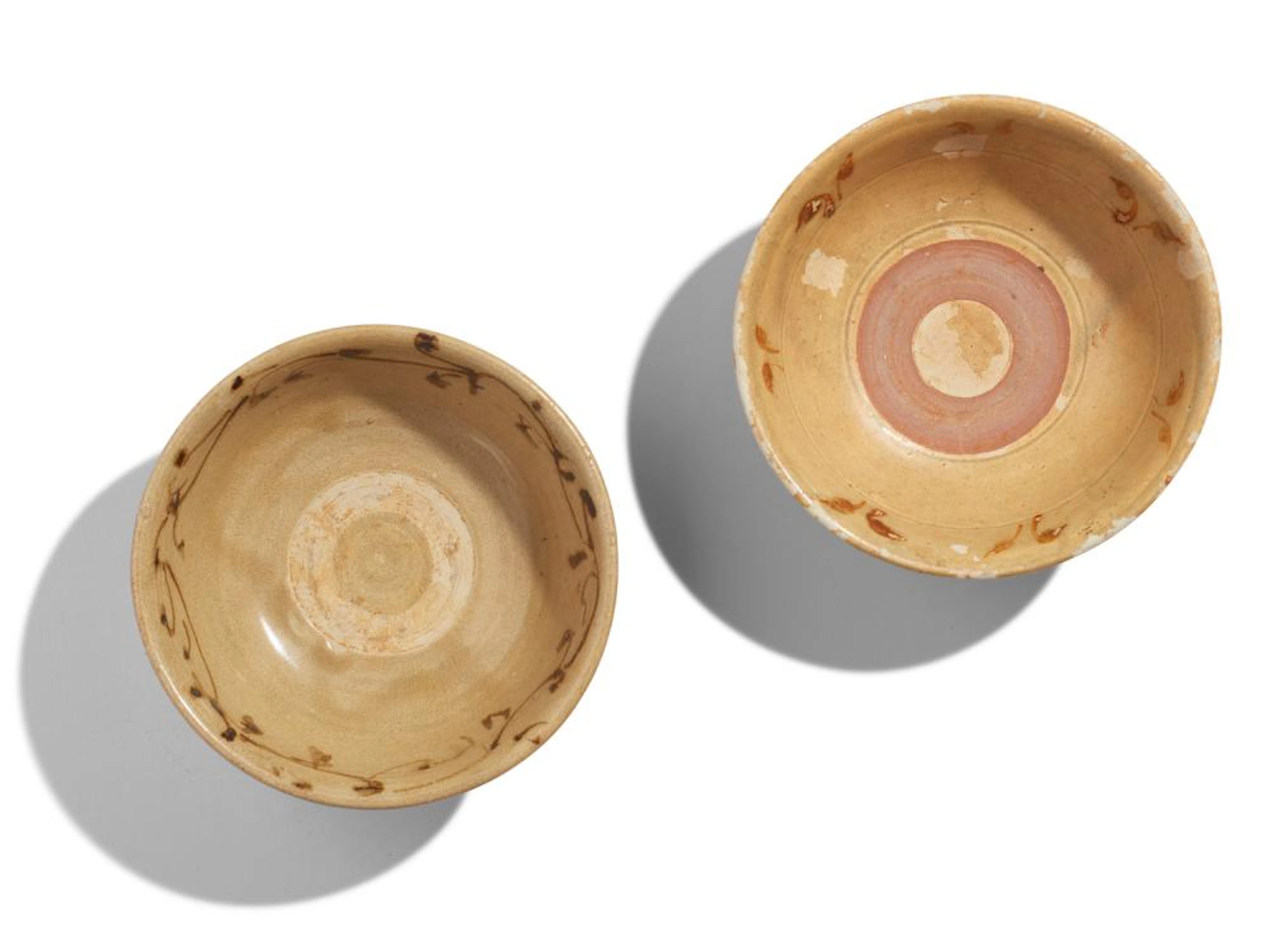TWO VIETNAMESE IRON DECORATED BOWLS