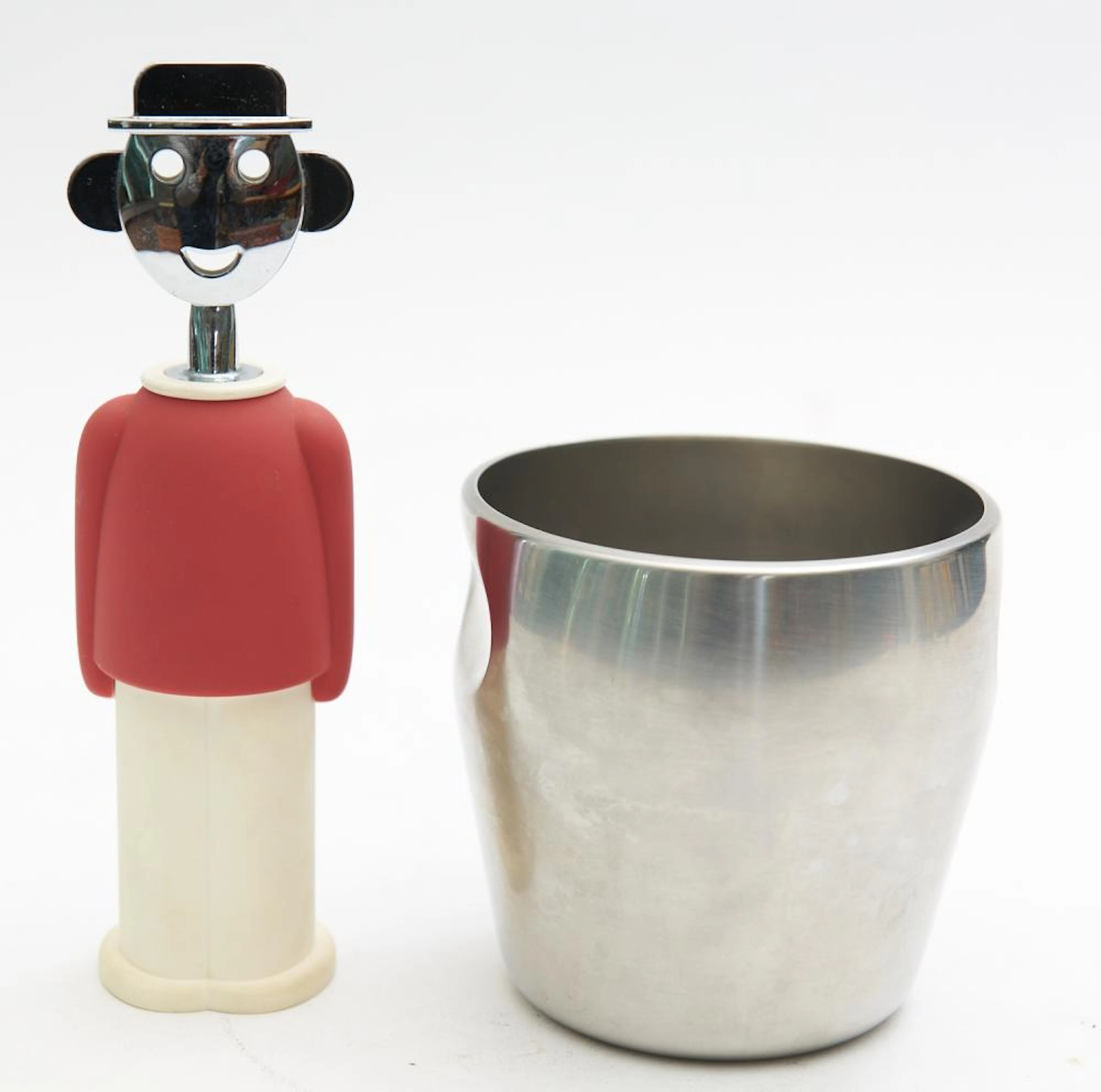 AN ALESSI ICE BUCKET BY CARLO MAZZERI AND LUIGI MASSONI...