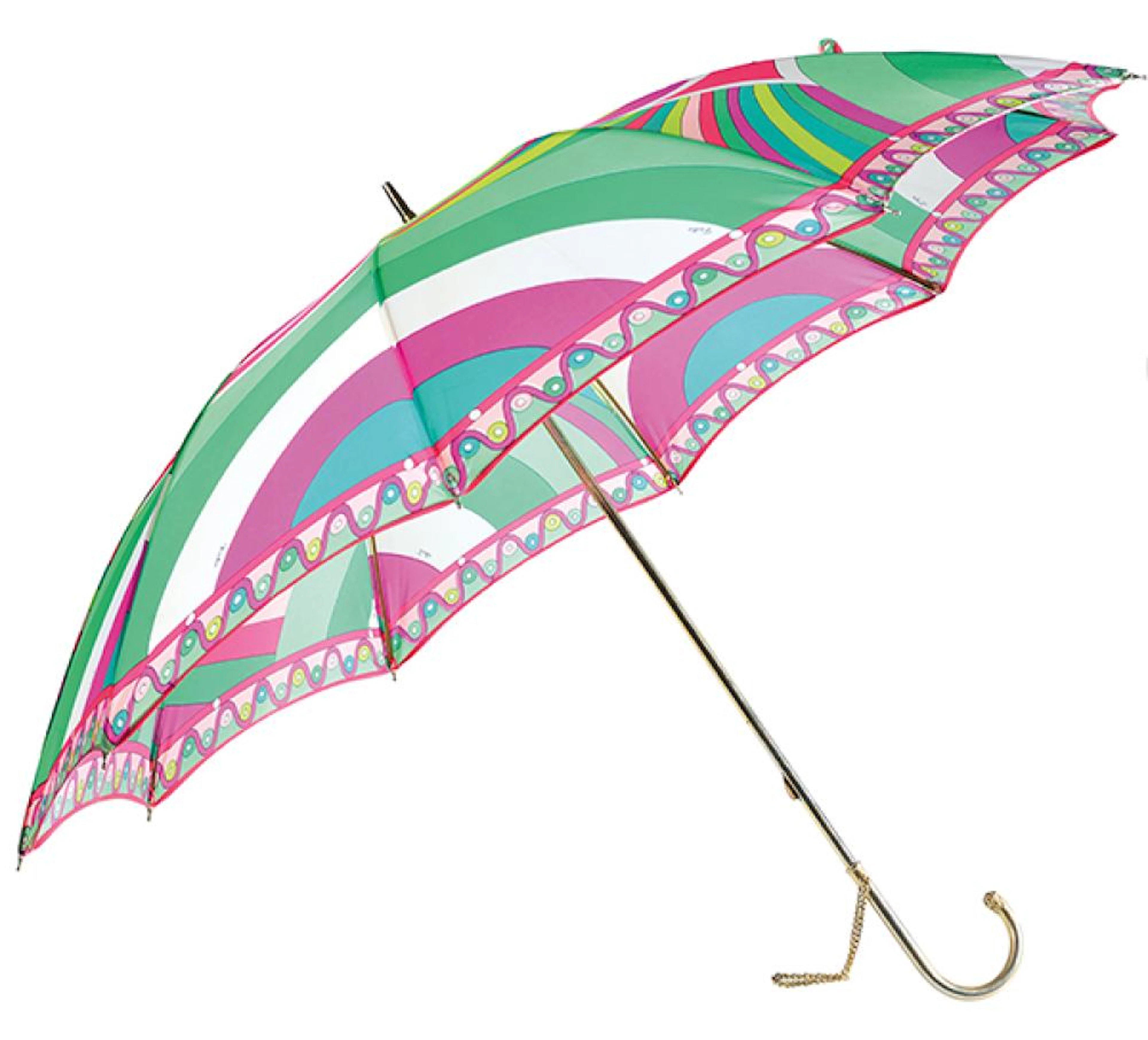 PUCCI, A VINTAGE PARASOLE FEATURING SIGNATURE PUCCI PRINT, CIRCA 1960'S
