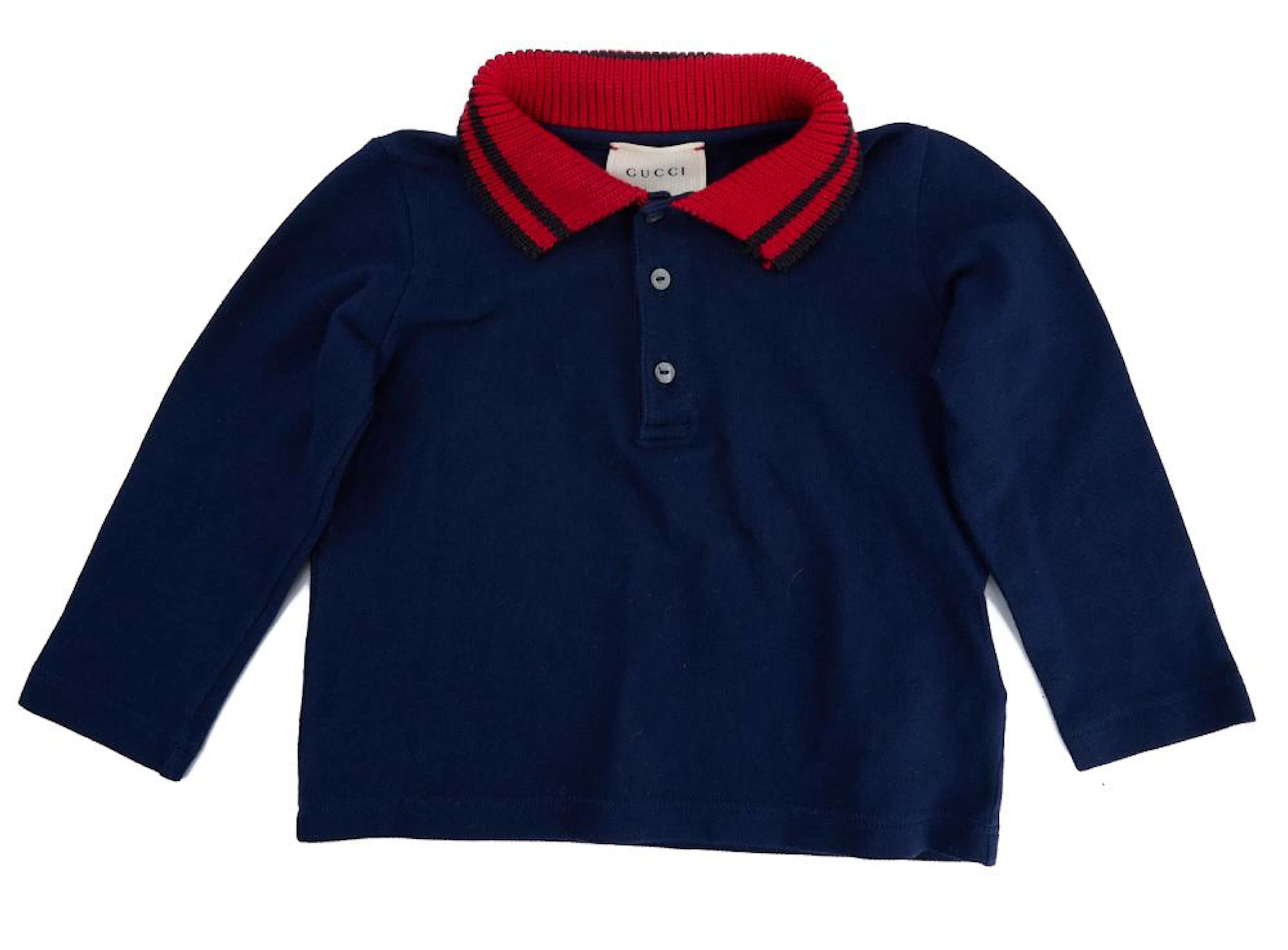 A CHILD'S LONG-SLEEVE POLO TOP BY GUCCI