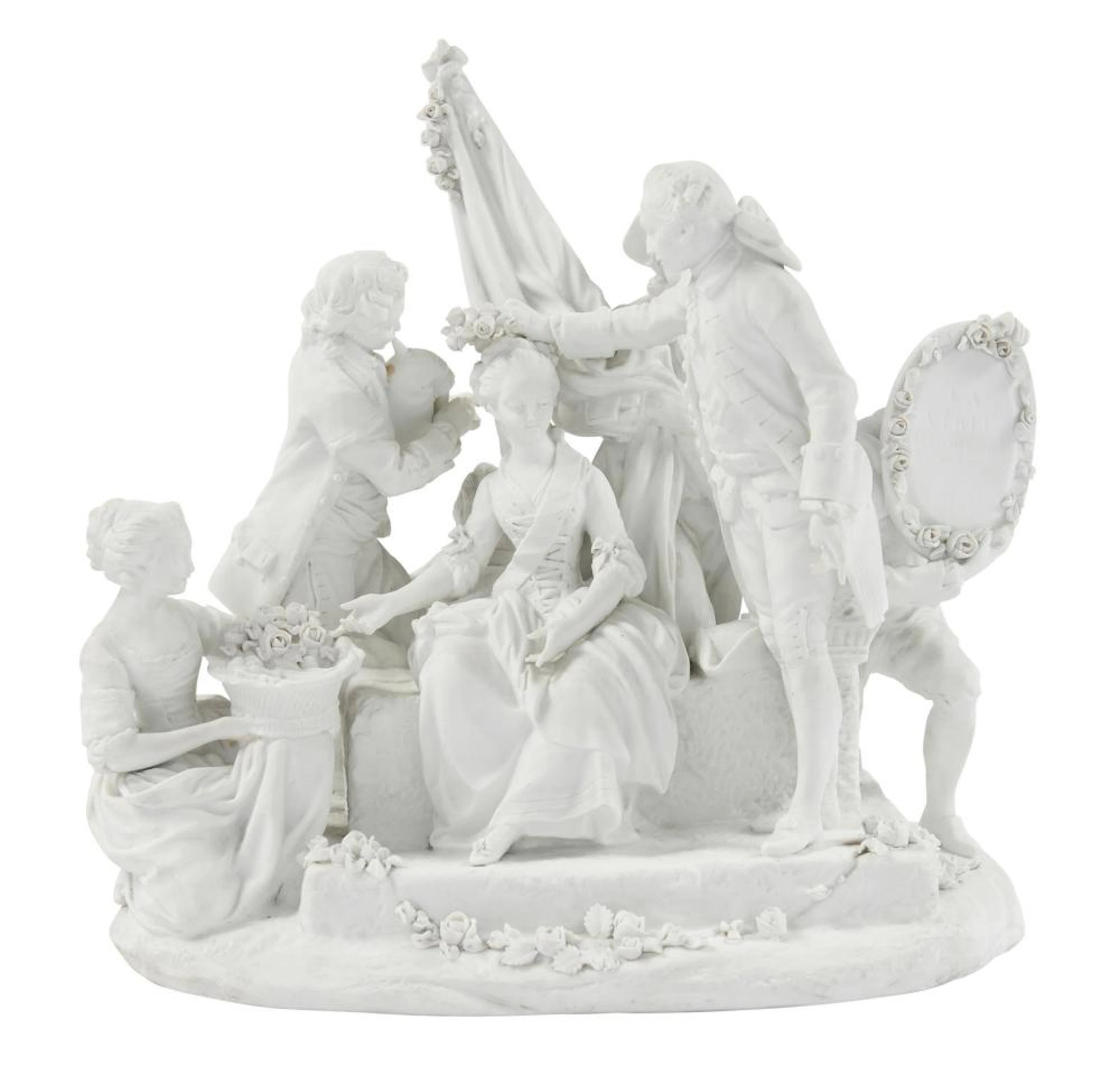 A SÈVRES-STYLE WHITE BISCUIT GROUP
