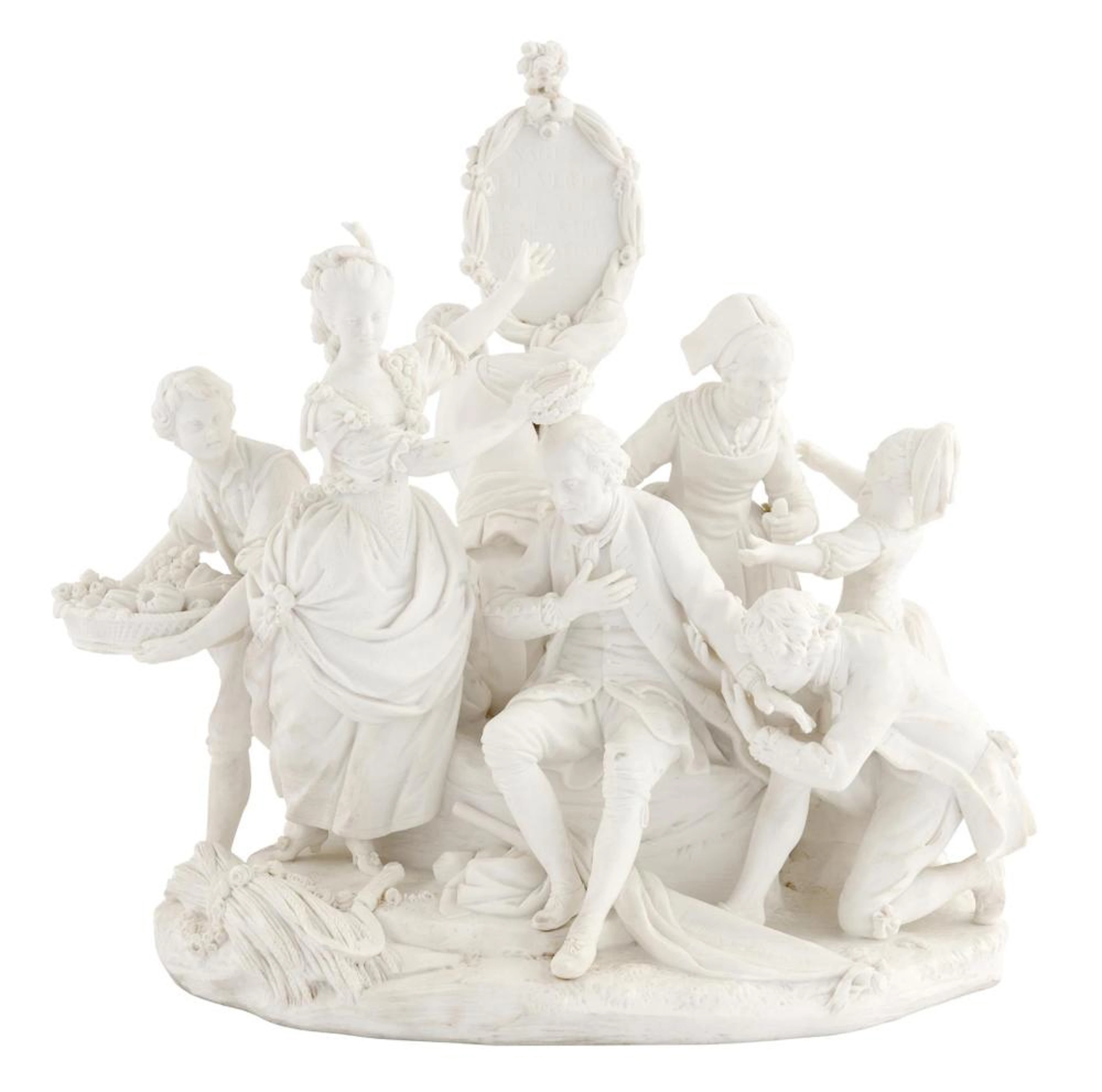 A SÈVRES-STYLE WHITE BISCUIT GROUP