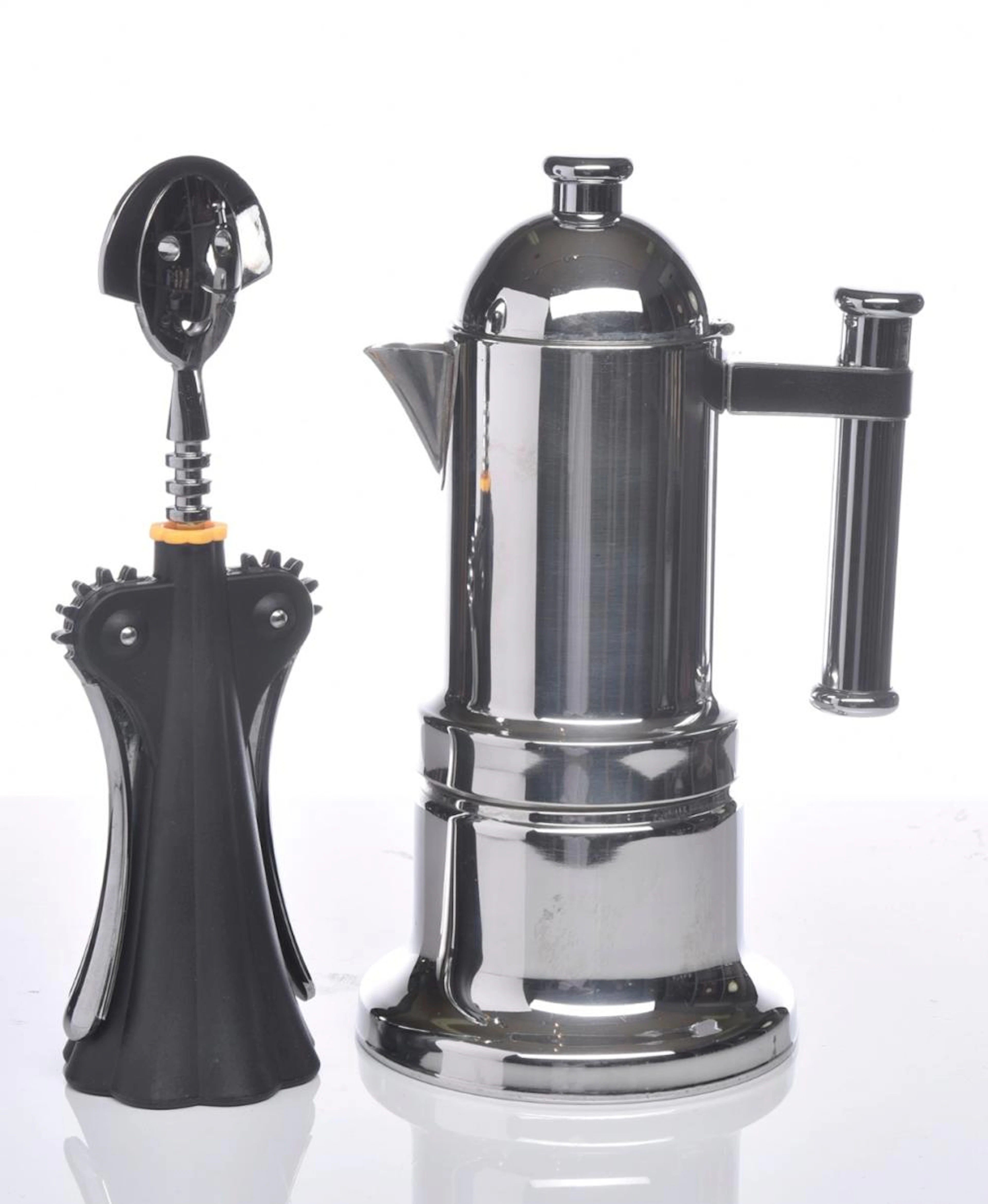 AN ITALIAN VEV VIGANO ESPRESSO MAKER AND AN ALESSI ANNA G...
