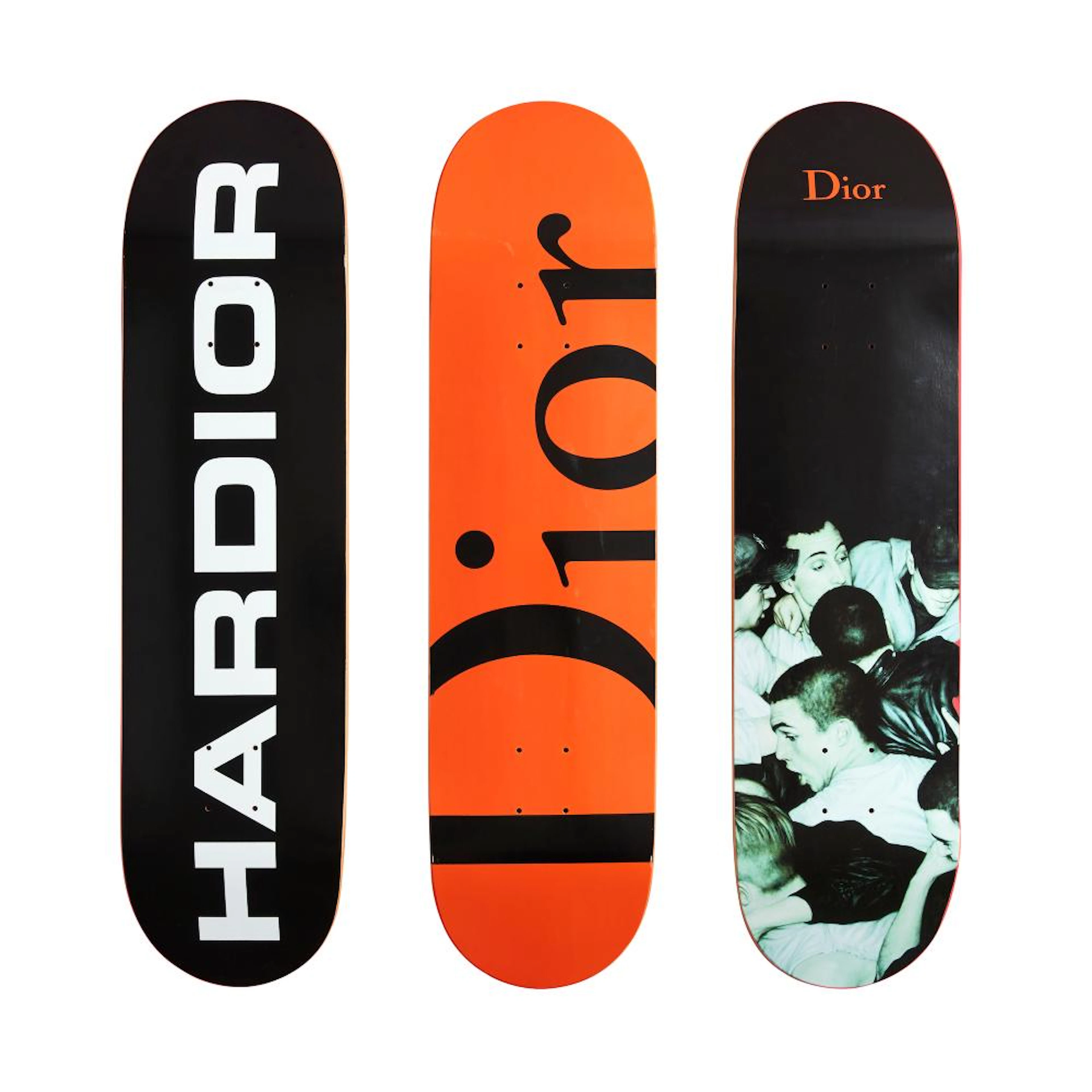 DIOR HOMME, DAN WITZ, SET OF THREE LIMITED EDITION SKATE DECKS, CIRCA 2017
