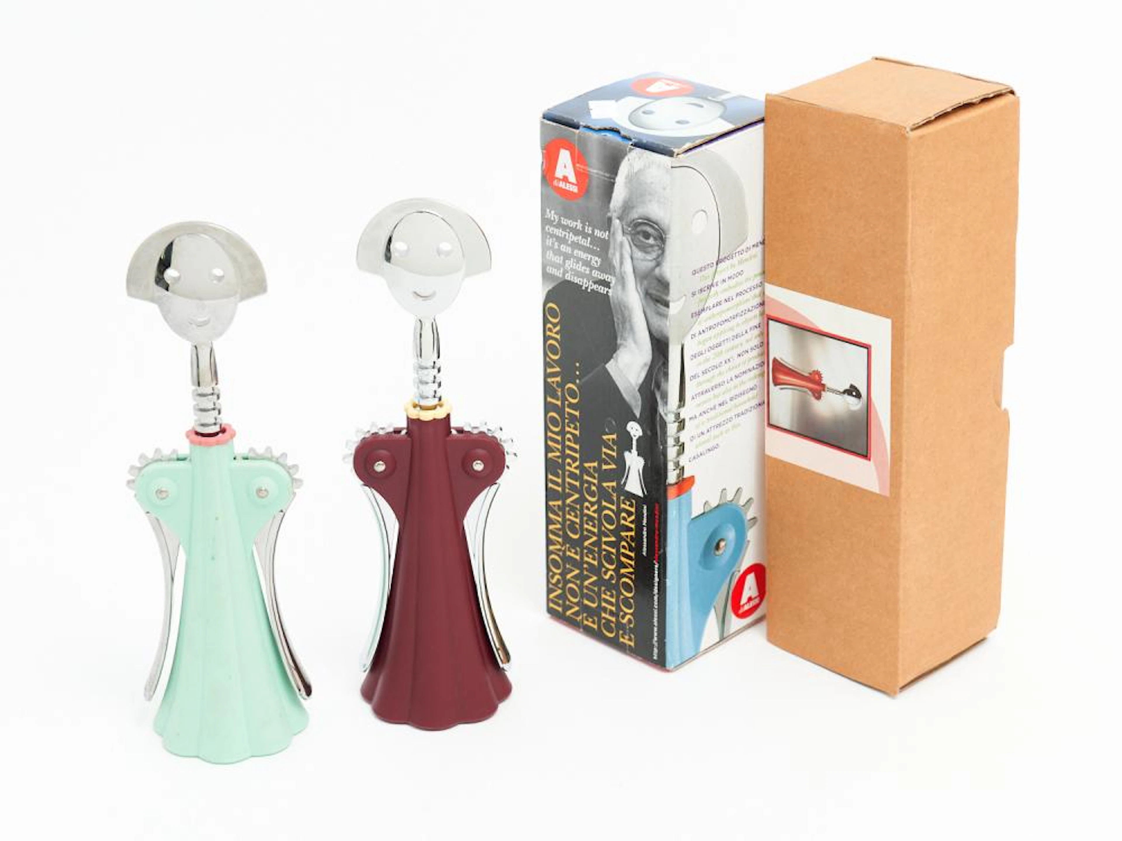TWO ALESSI ANNA G CORKSCREWS, H.25CM, LEONARD JOEL LOCAL DELIVERY: SMALL