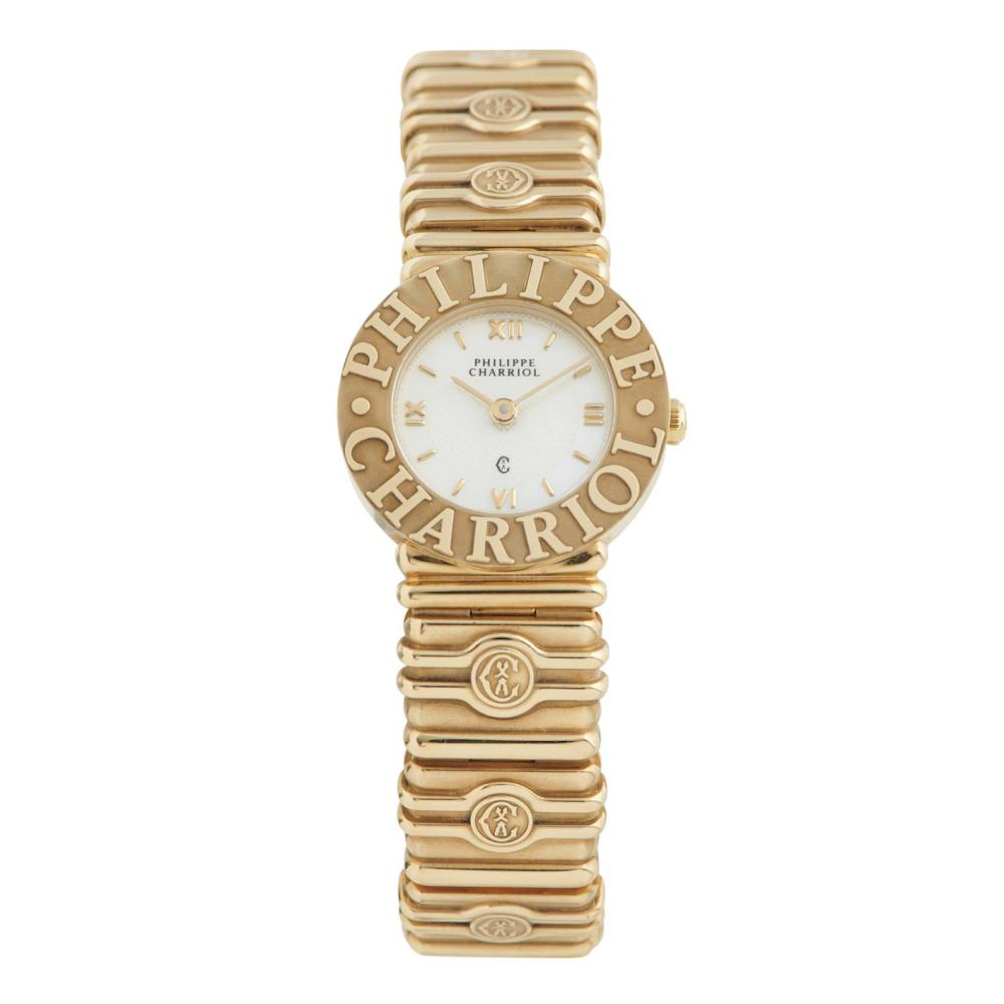 PHILIPPE CHARRIOL A LADY'S 18CT GOLD BRACELET WATCH