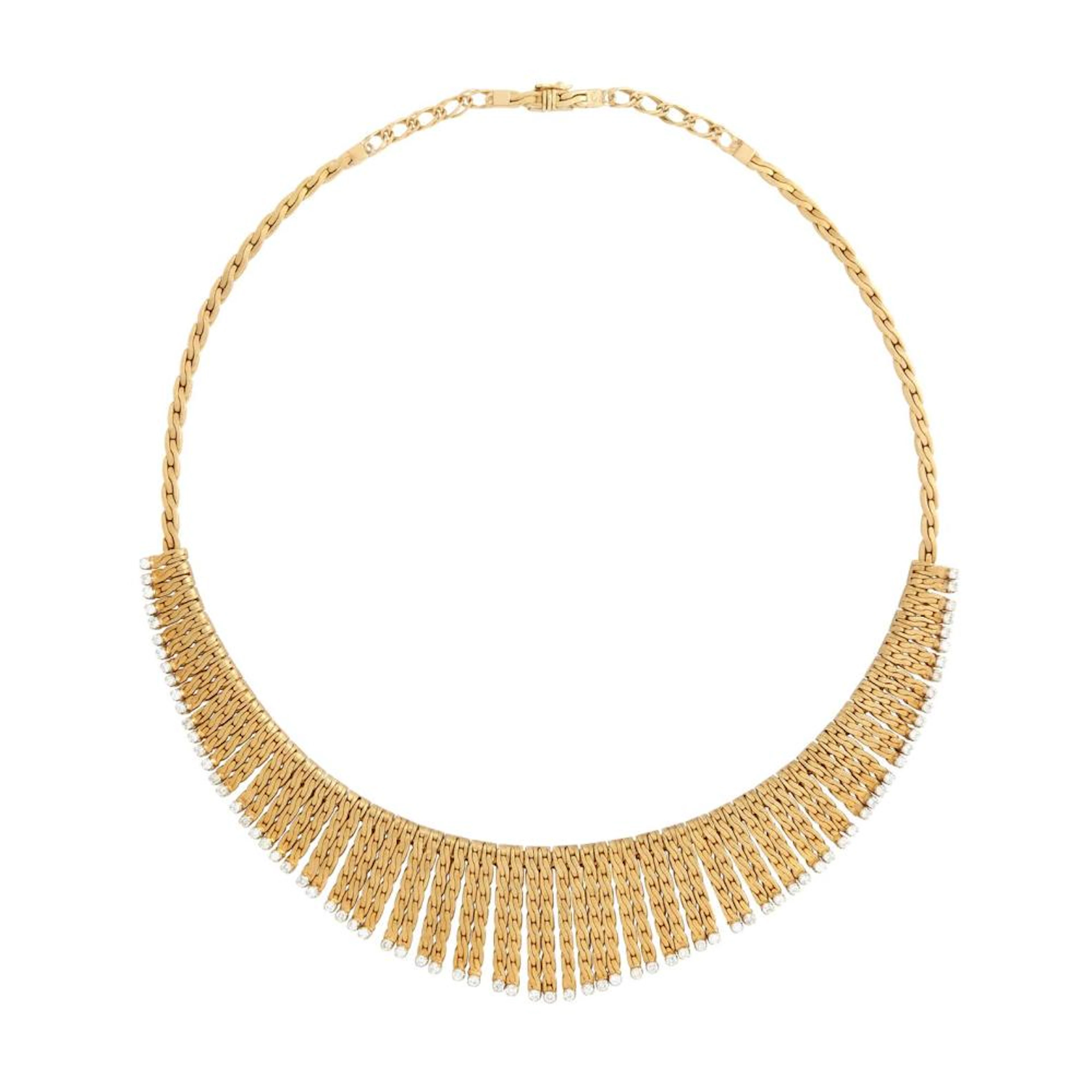 18CT GOLD AND DIAMOND NECKLACE