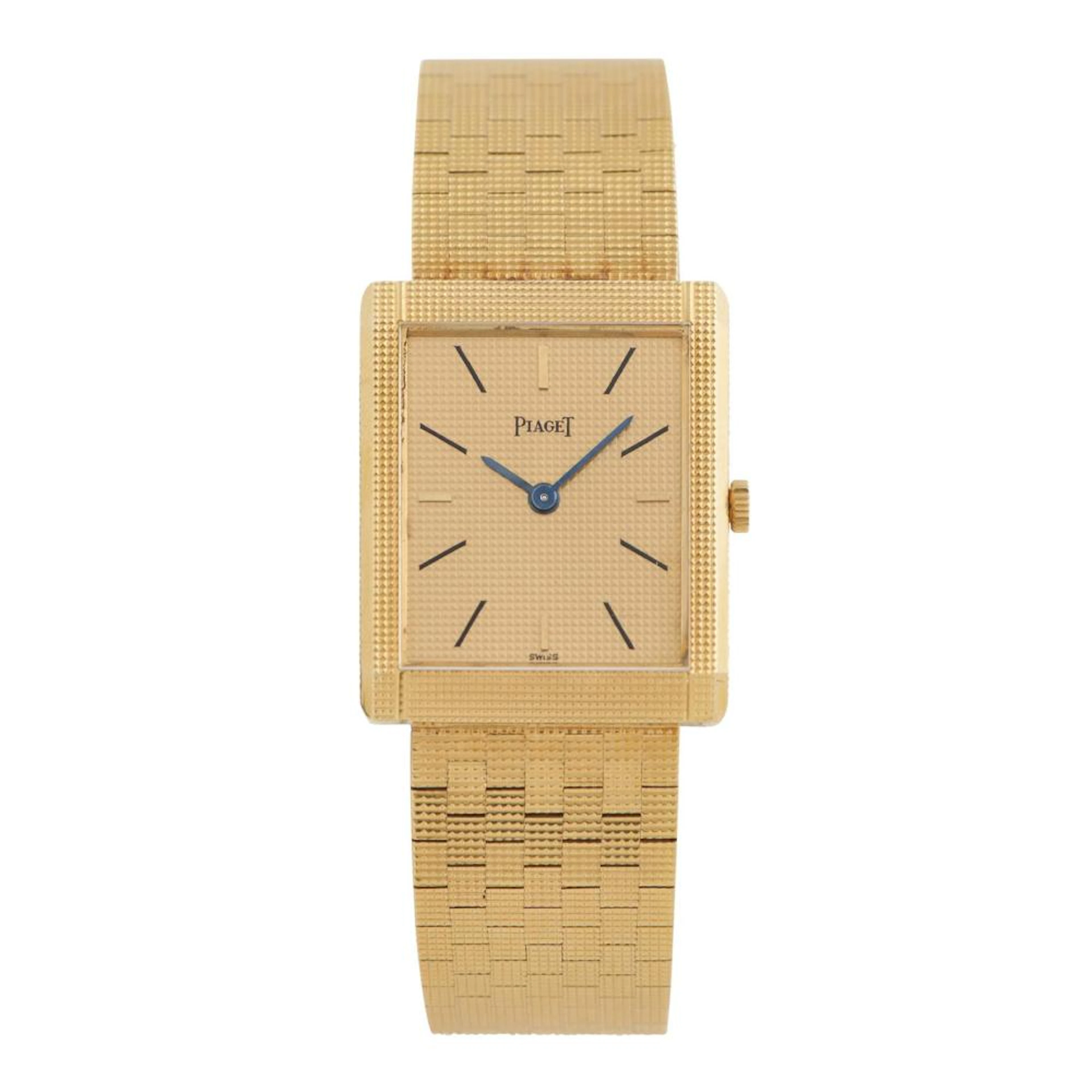 PIAGET REF 9151 AN 18CT GOLD BRACELET WATCH CIRCA 1970