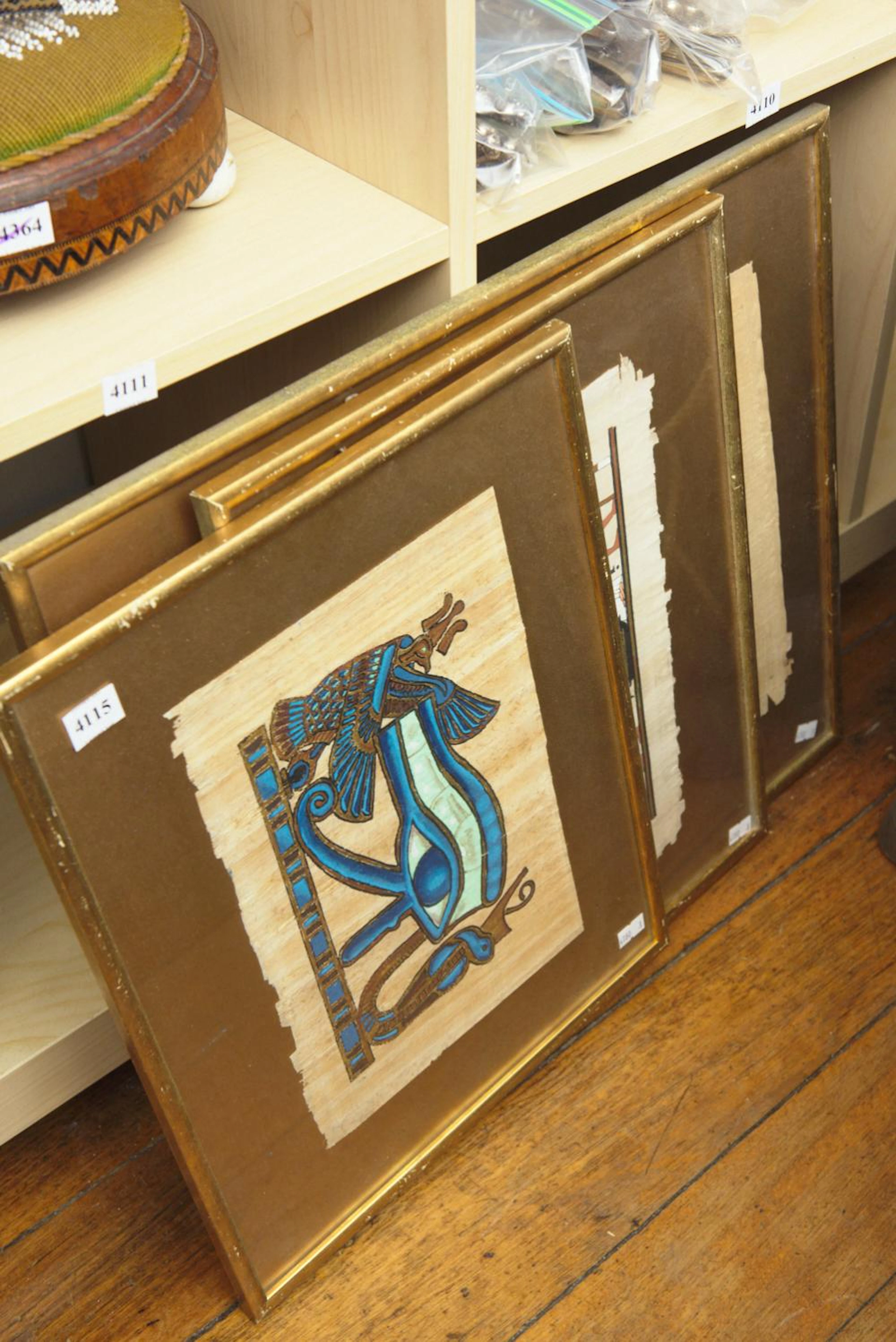 A GROUP OF THREE EGYPTIANATE ARTWORKS