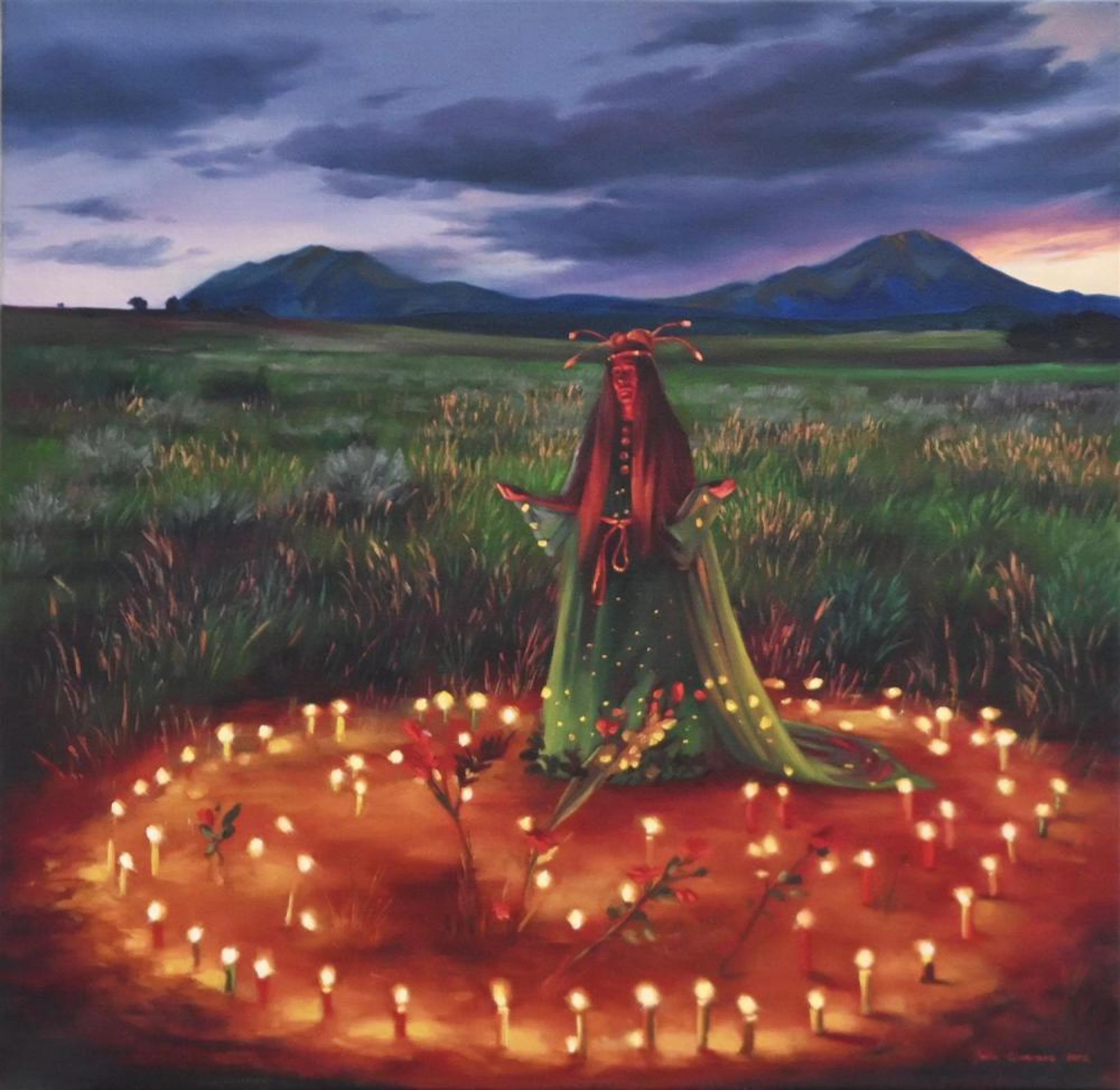 § JULIA CICCARONE (born 1967) Lemanja 2002 oil on linen 61 x 61cm