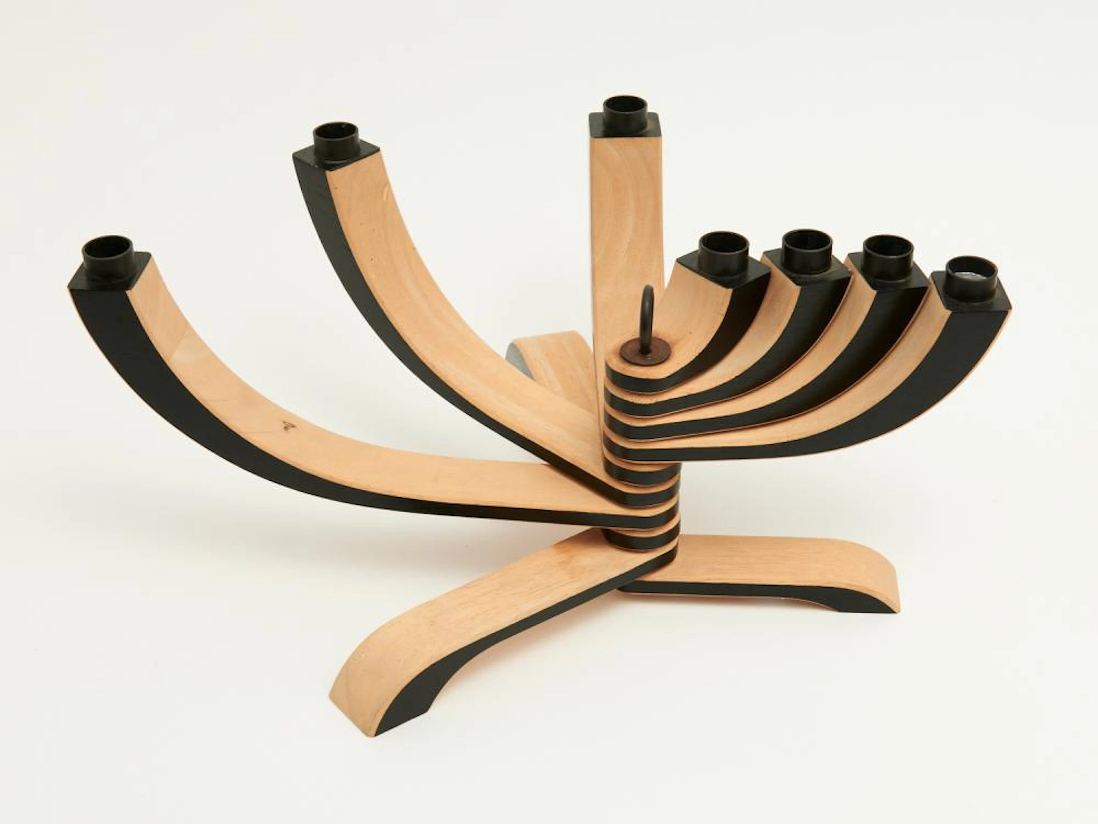 A CONTEMPORARY STOCKHOLM DESIGN HOUSE WOODEN SEVEN SCONCE...
