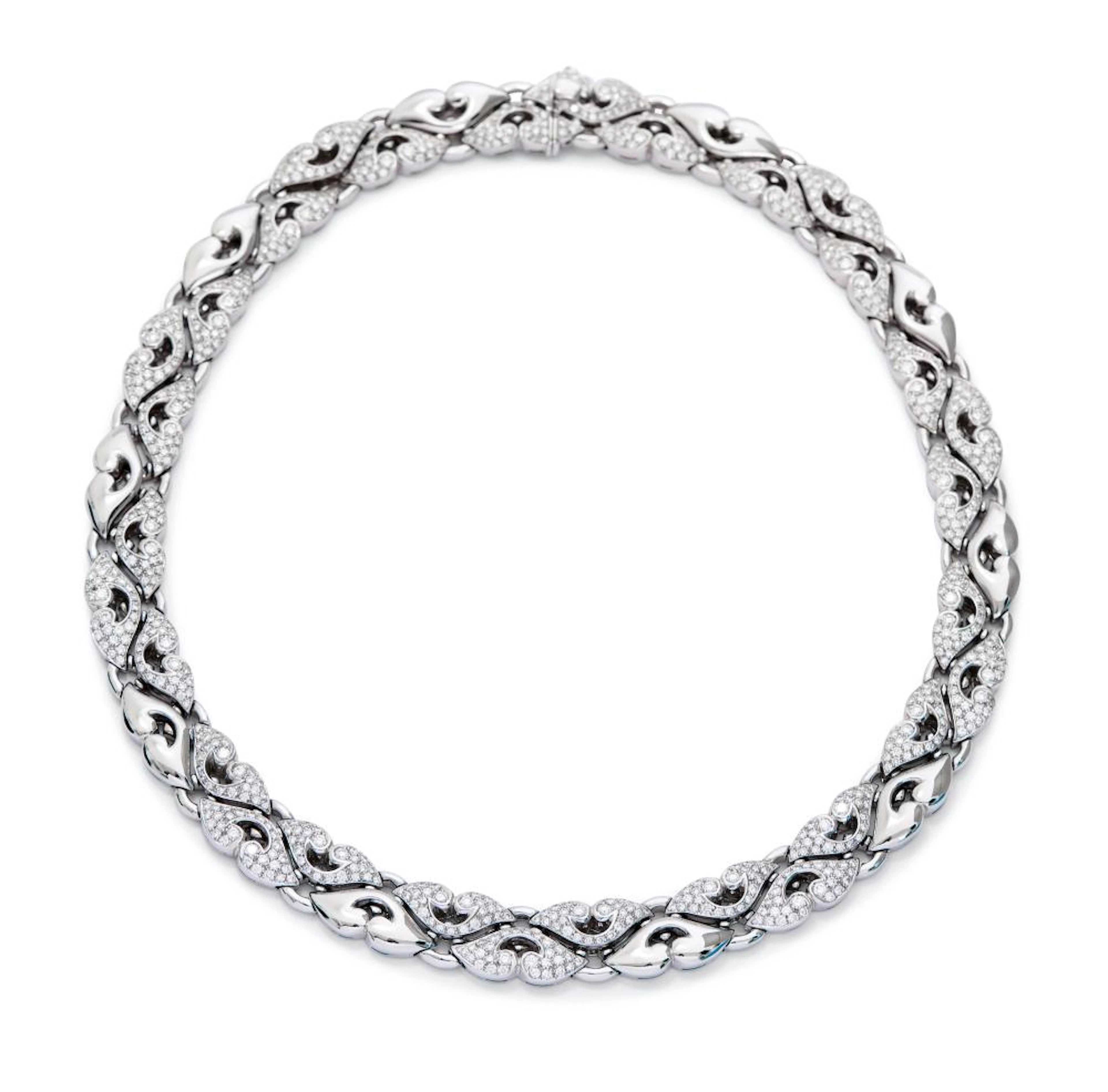 18CT WHITE GOLD AND DIAMOND 'NUVOLE' NECKLACE