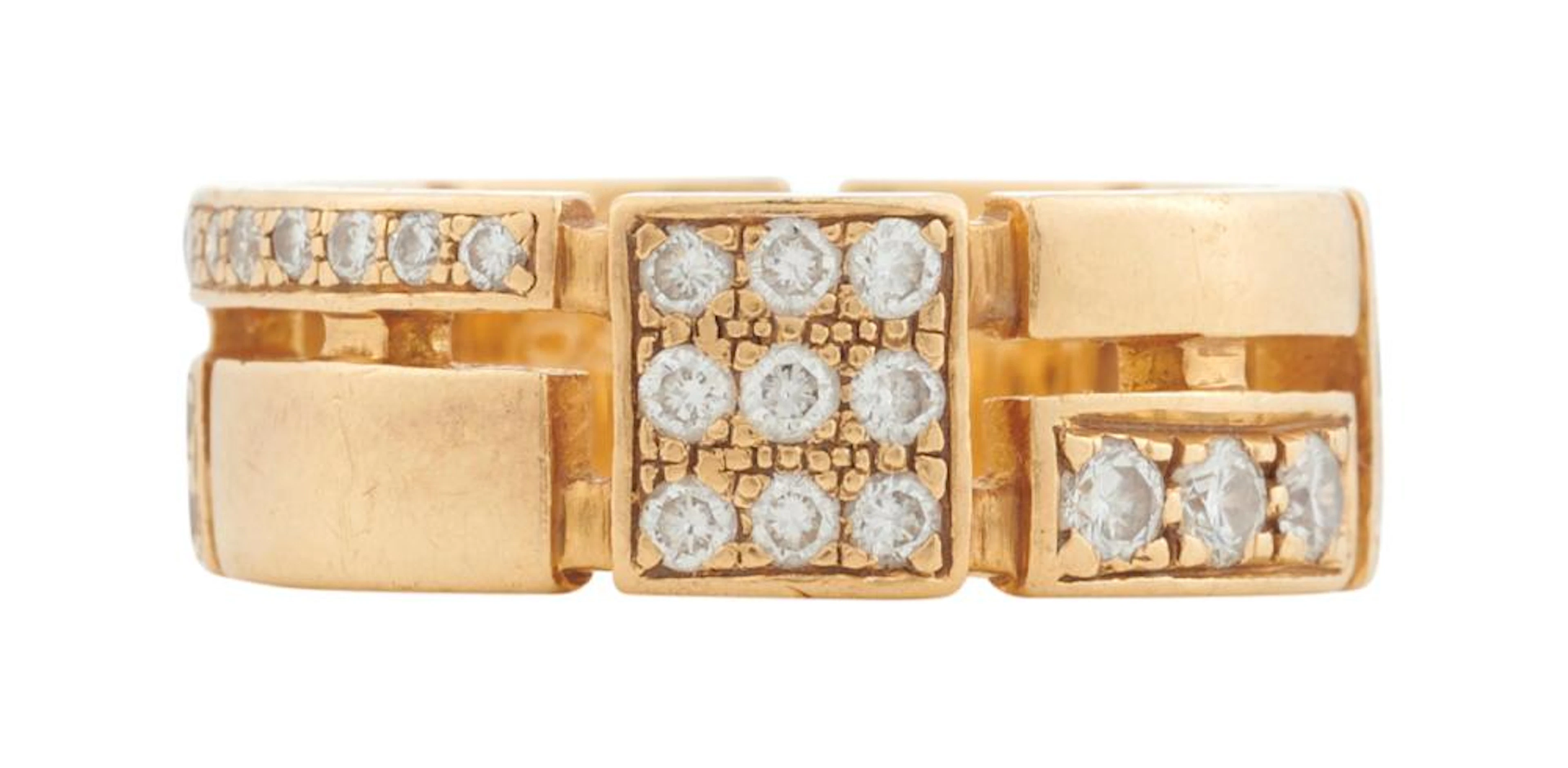 CANTURI, 18CT GOLD AND DIAMOND 'CUBISM' RING
