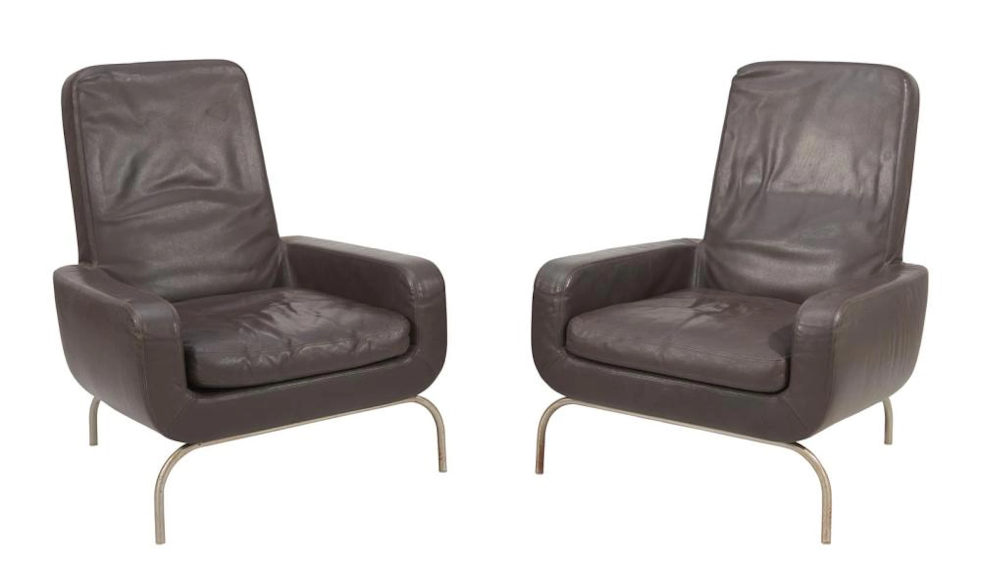 RODOLFO DORDONI FOUR DUBUFFET LOUNGE CHAIRS FOR MINOTTI