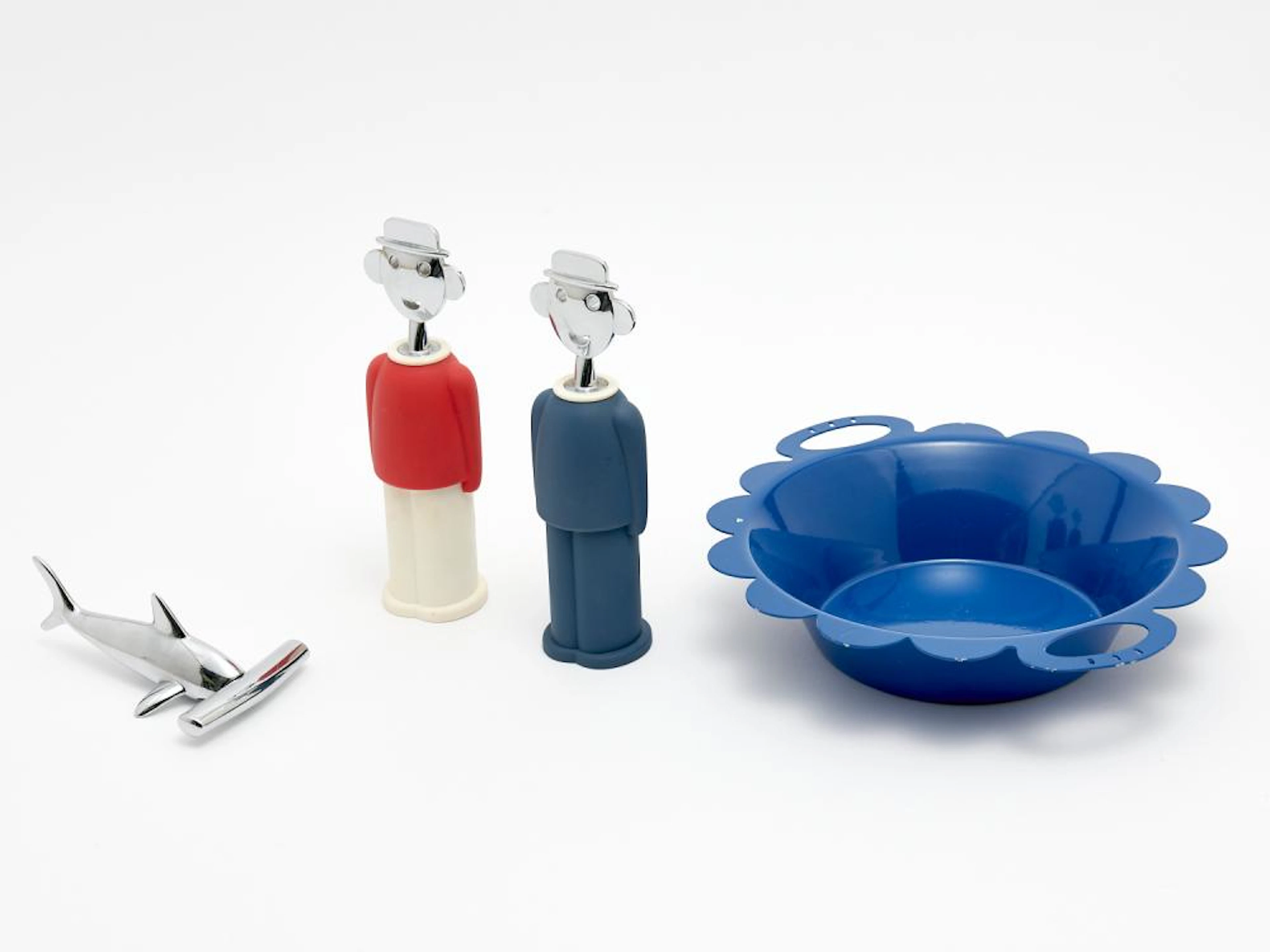 A PAIR OF ALESSI 'ALESSANDRO M' CORKSCREWS WITH A...