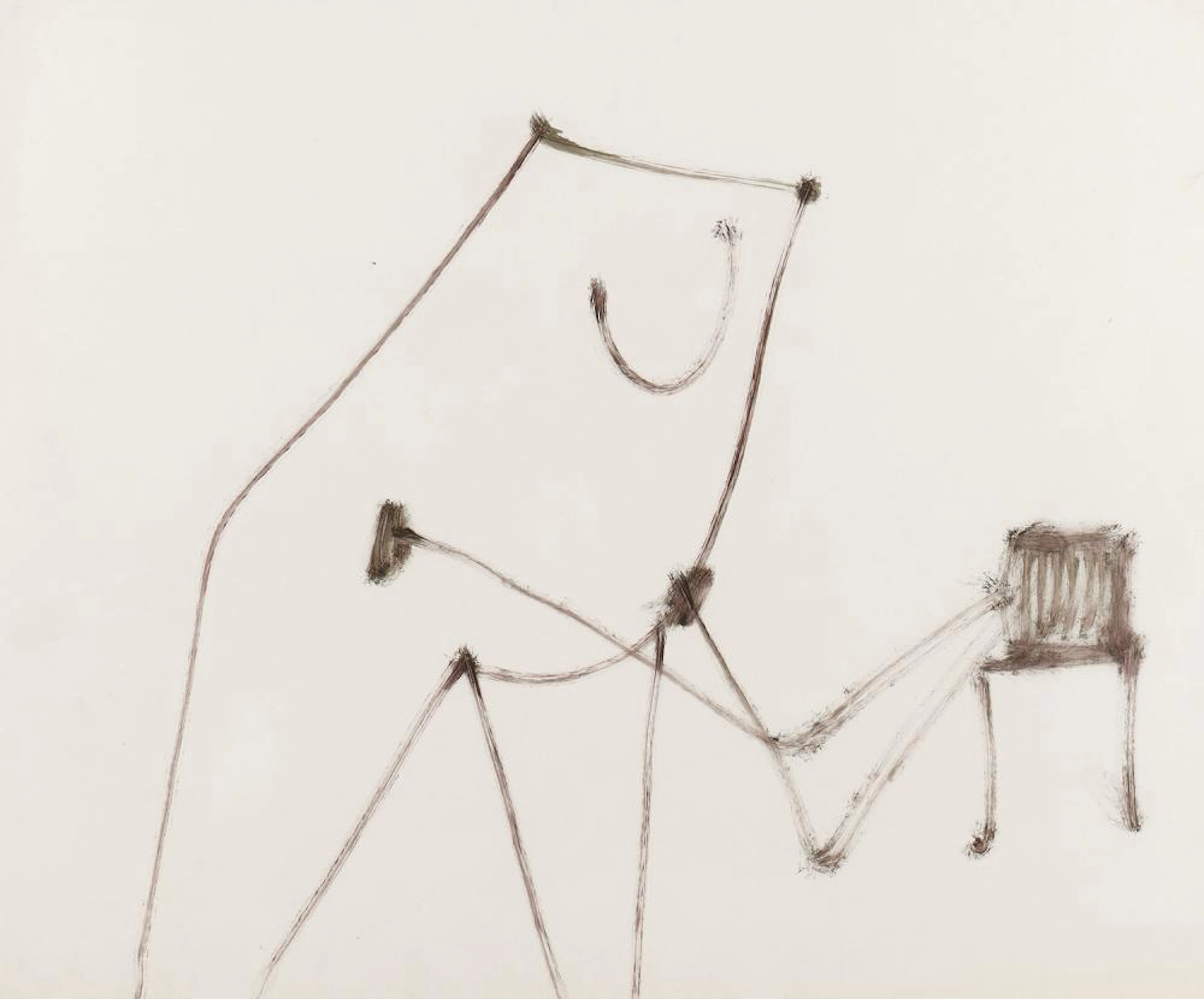 SIDNEY NOLAN (1917-1992) Figure and Chair 1962 mixed media on paper