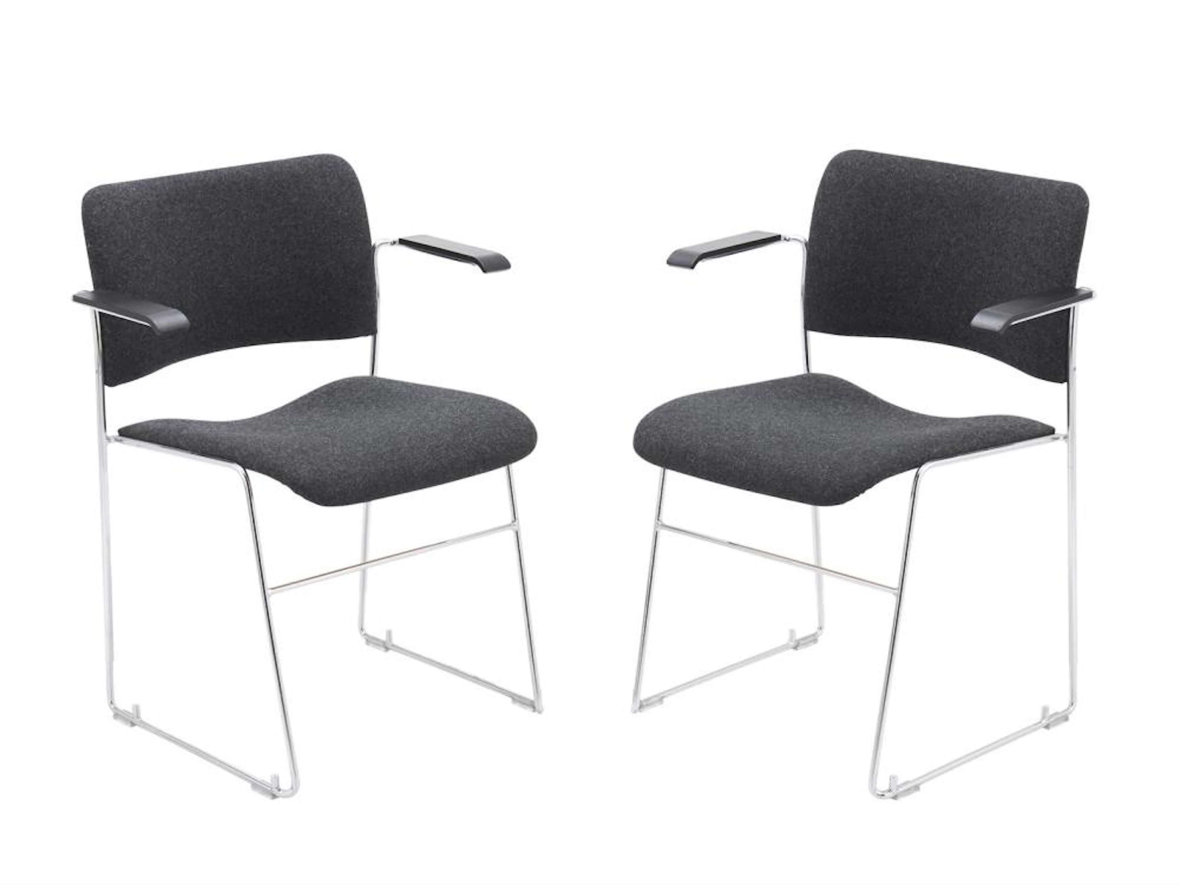 DAVID ROWLAND FOURTEEN MODEL 40/4 STACKING ARMCHAIRS FOR HOWE