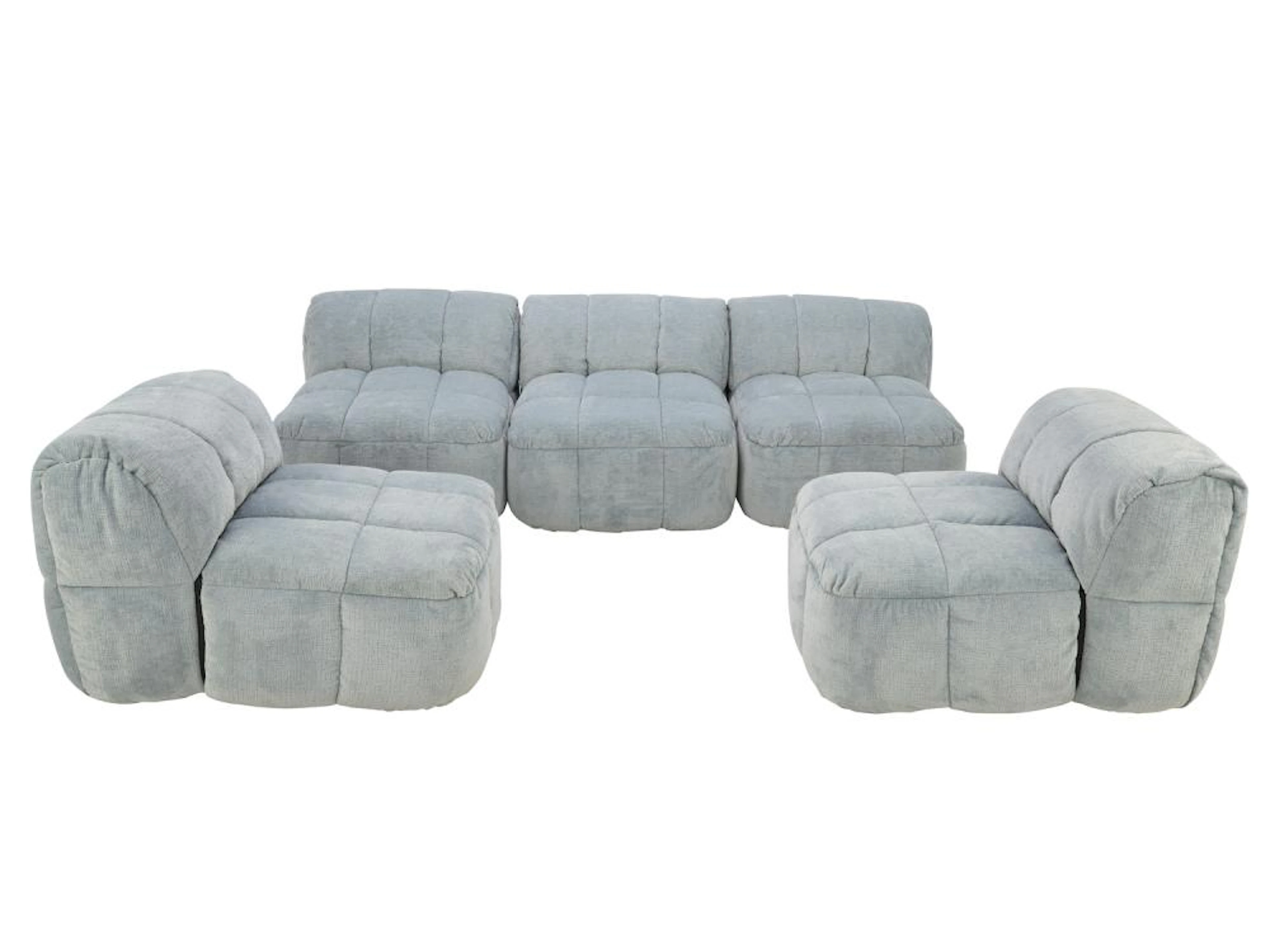 CINI BOERI A FIVE PIECE STRIPS MODULAR SOFA SETTING FOR ARFLEX