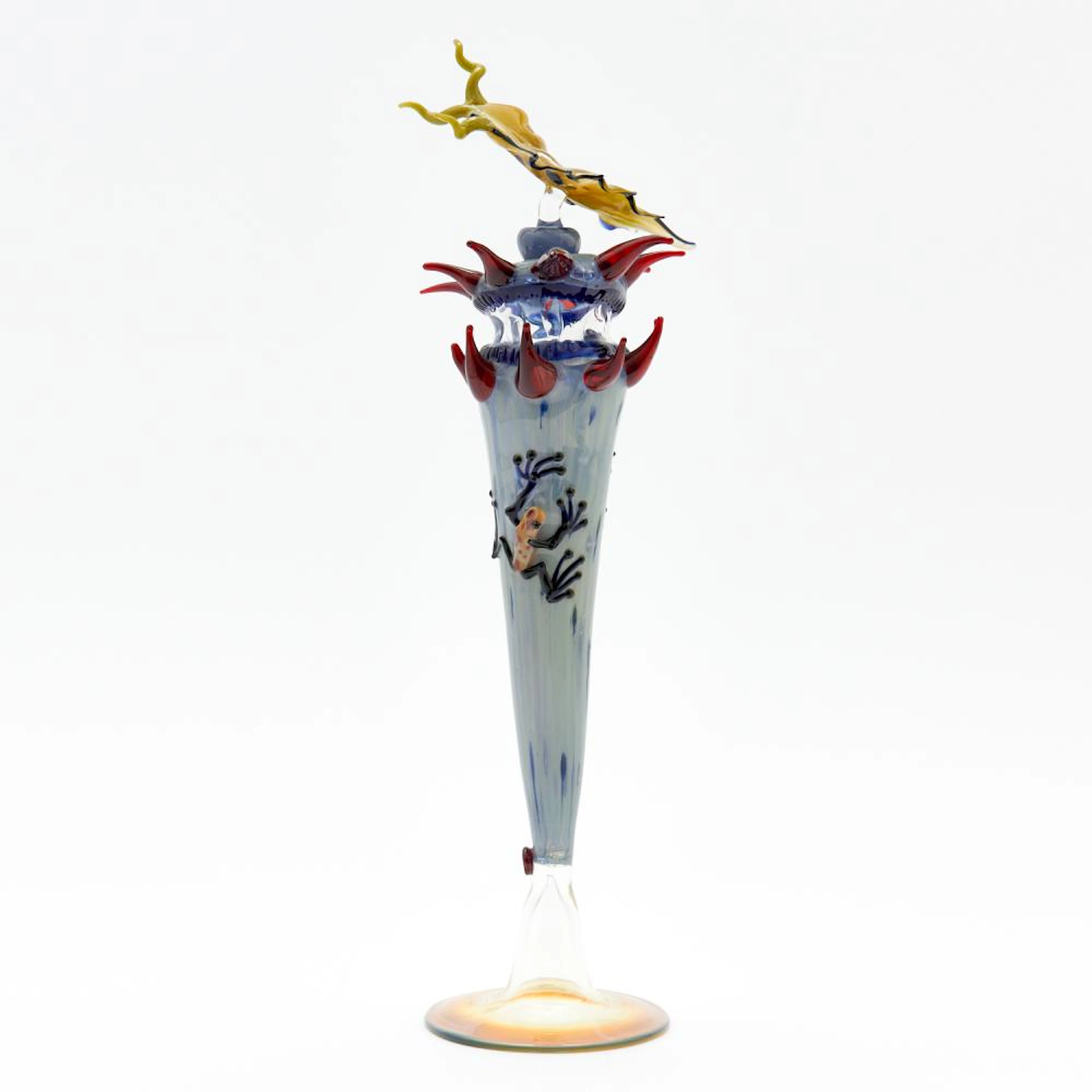 A CHRISTIAN ARNOLD ART GLASS PERFUME BOTTLE IN THE FORM...