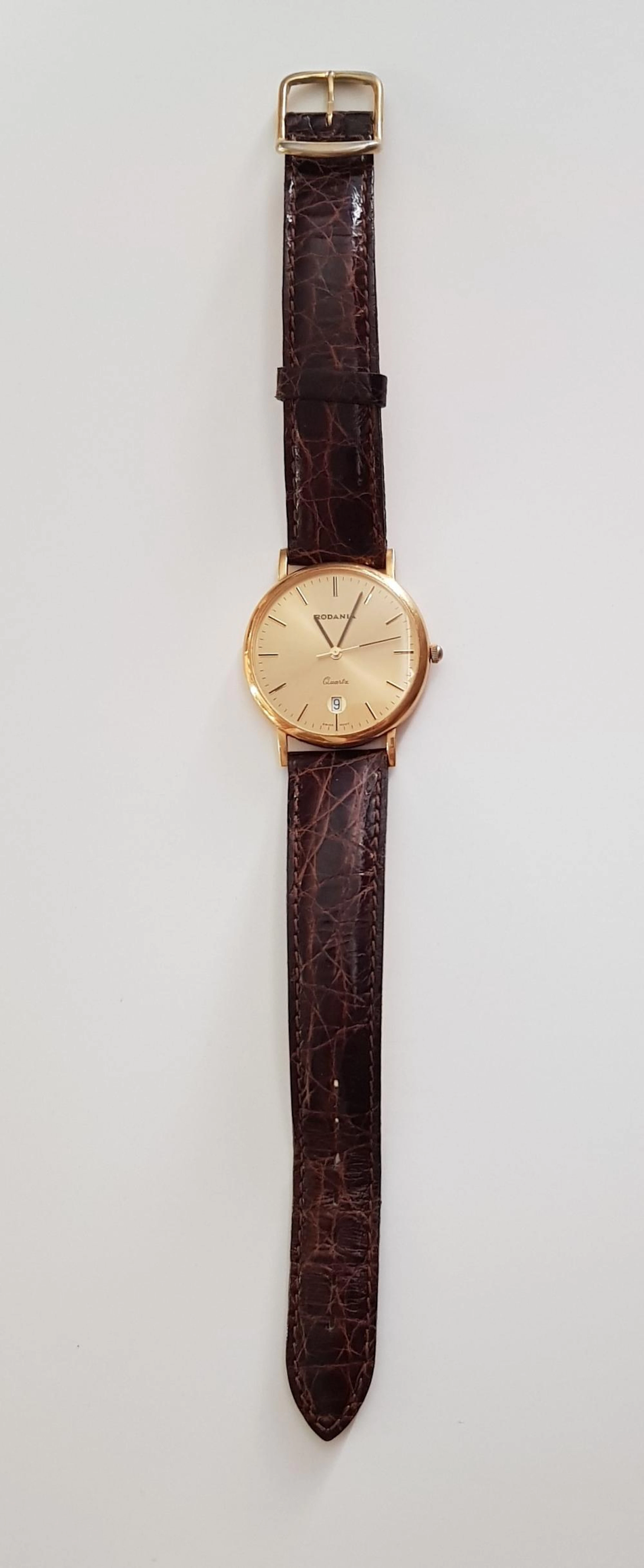 RODANIA Men's watch with 18k gold case