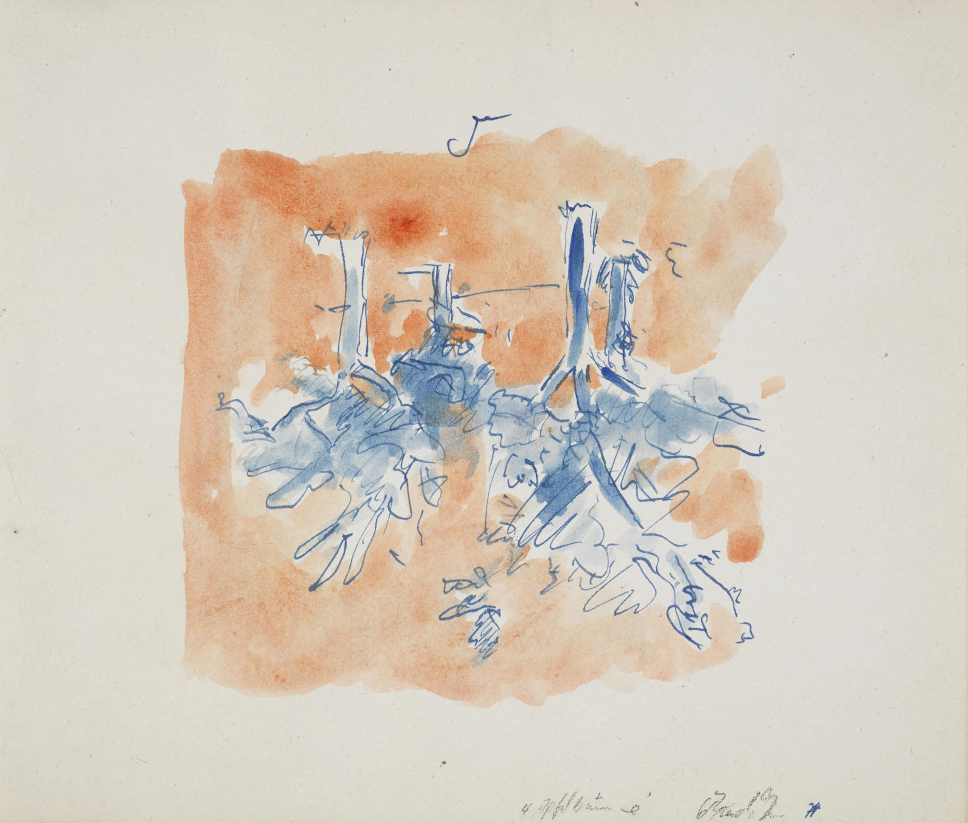 Georg Baselitz (born 1938) Untitled, 1974 12 x 13 7/8 in. (30.5 x 35.2 cm)