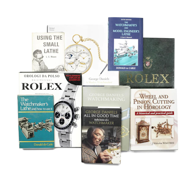A quantity of assorted watchmaking books, (9)
