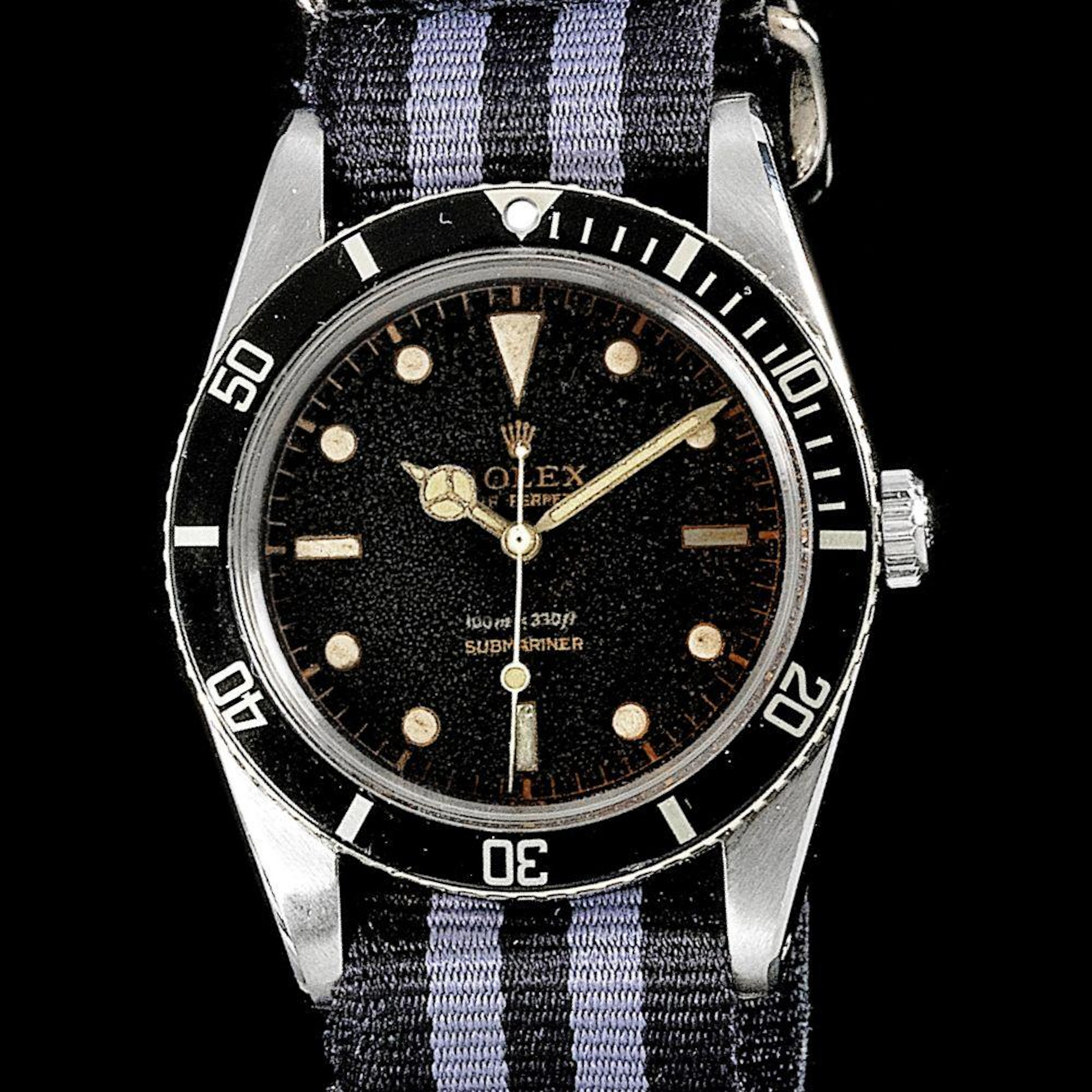 Rolex. A stainless steel automatic wristwatch, Submariner, Ref:6536/1, Serial No.306***, Movement No.N76****, Circa 1957