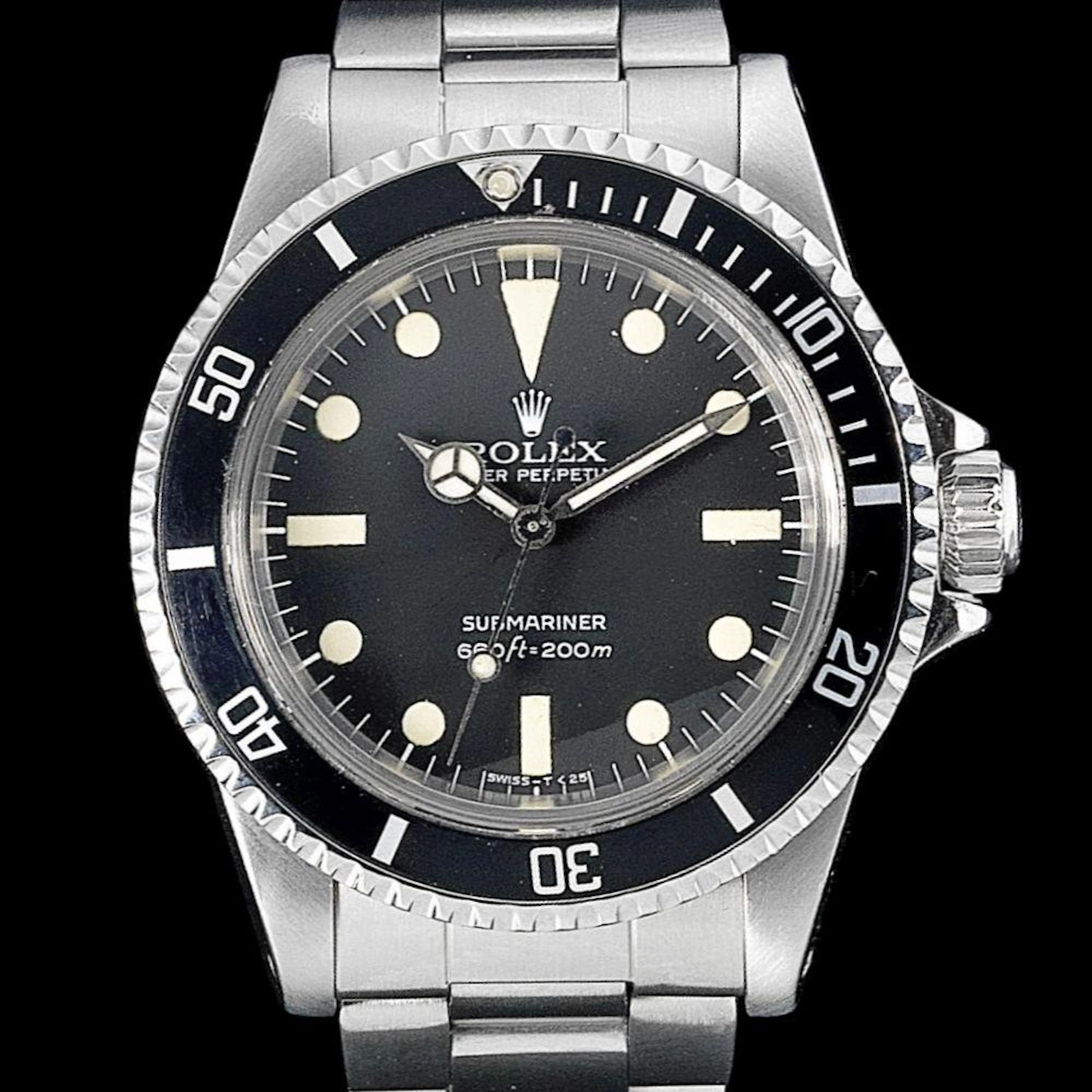 Rolex. A Stainless Steel Automatic Bracelet Watch, Submariner, Ref:5513, Serial No.568****, Circa 1978
