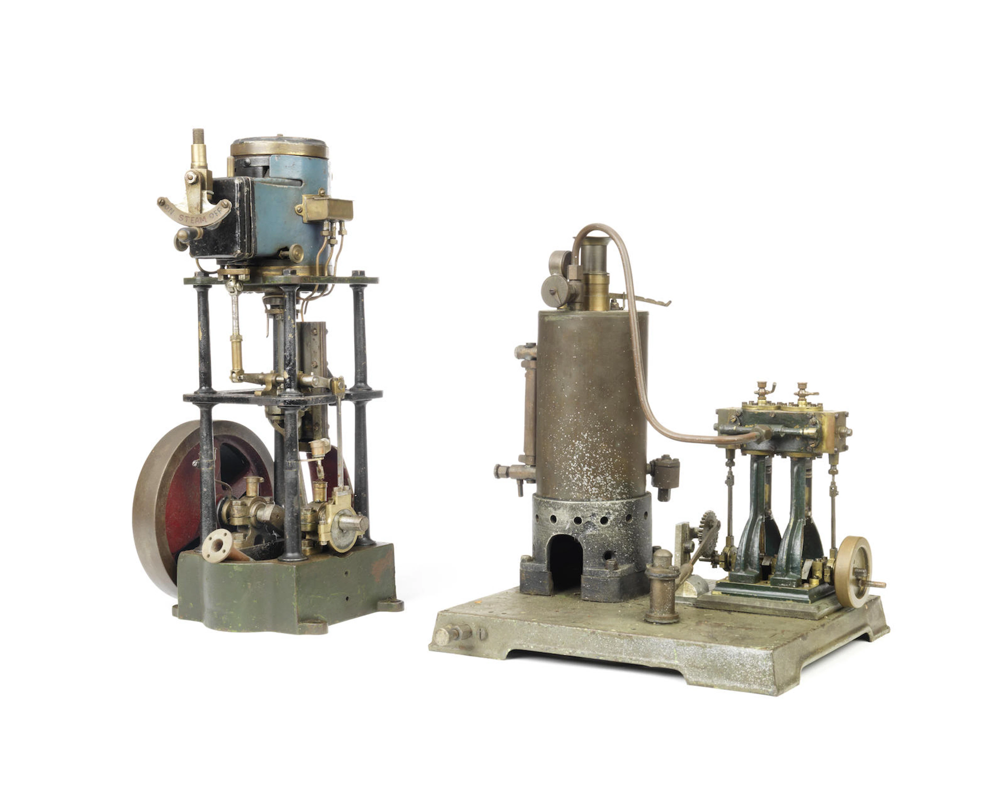 Two vertical steam engines,