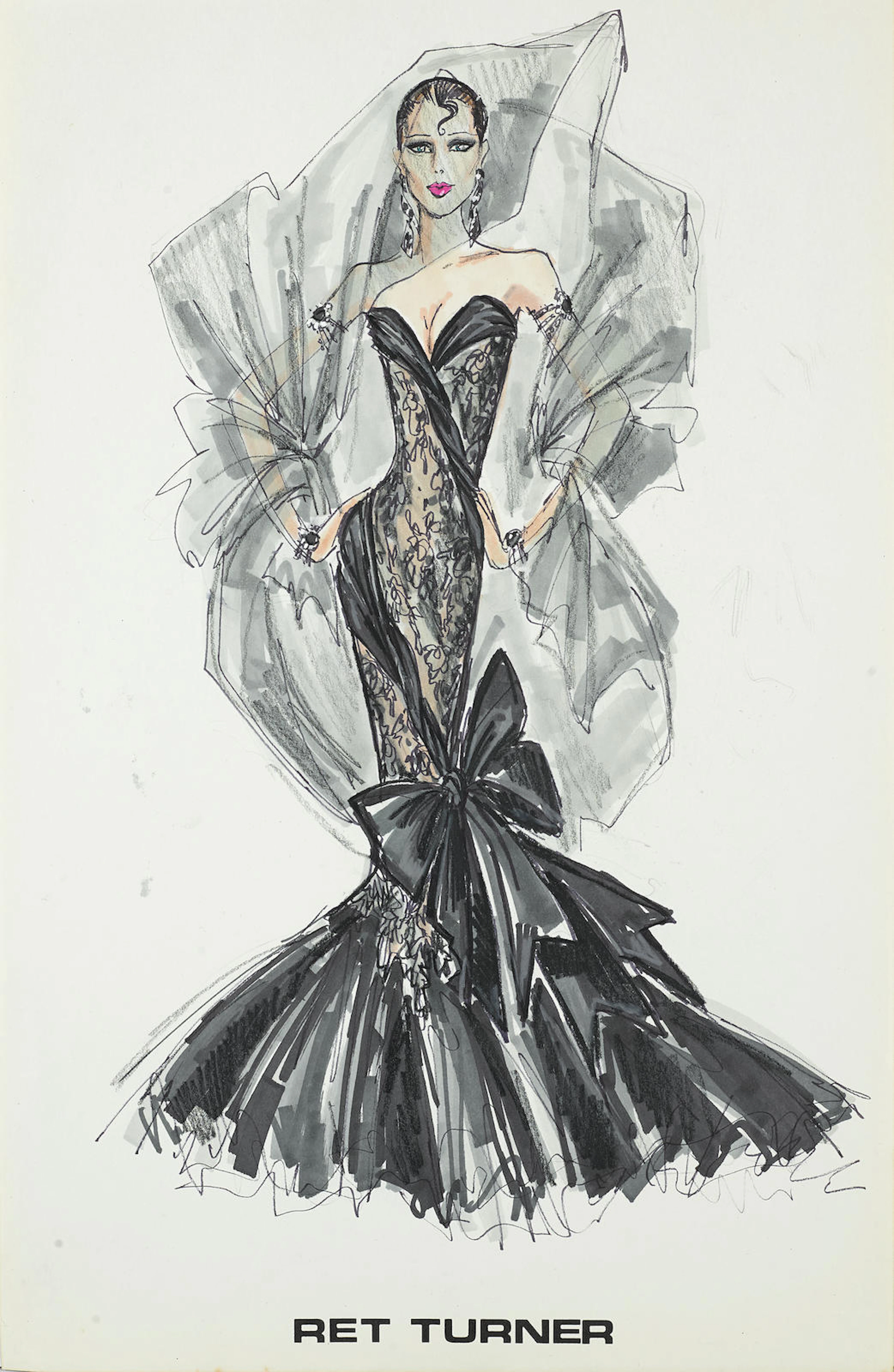 A group of Sheena Easton costume designs by Ret Turner