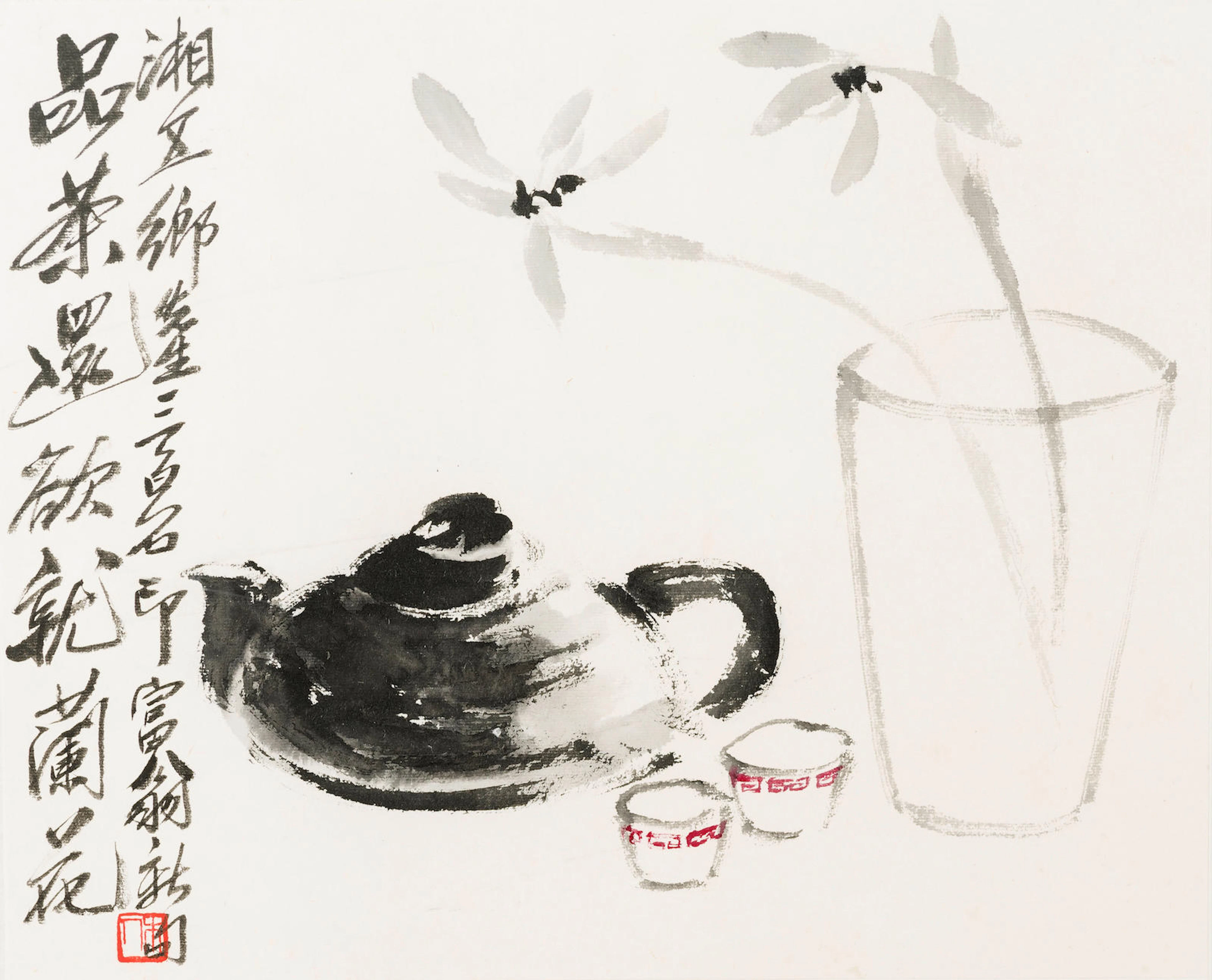 Orchid and Tea Set