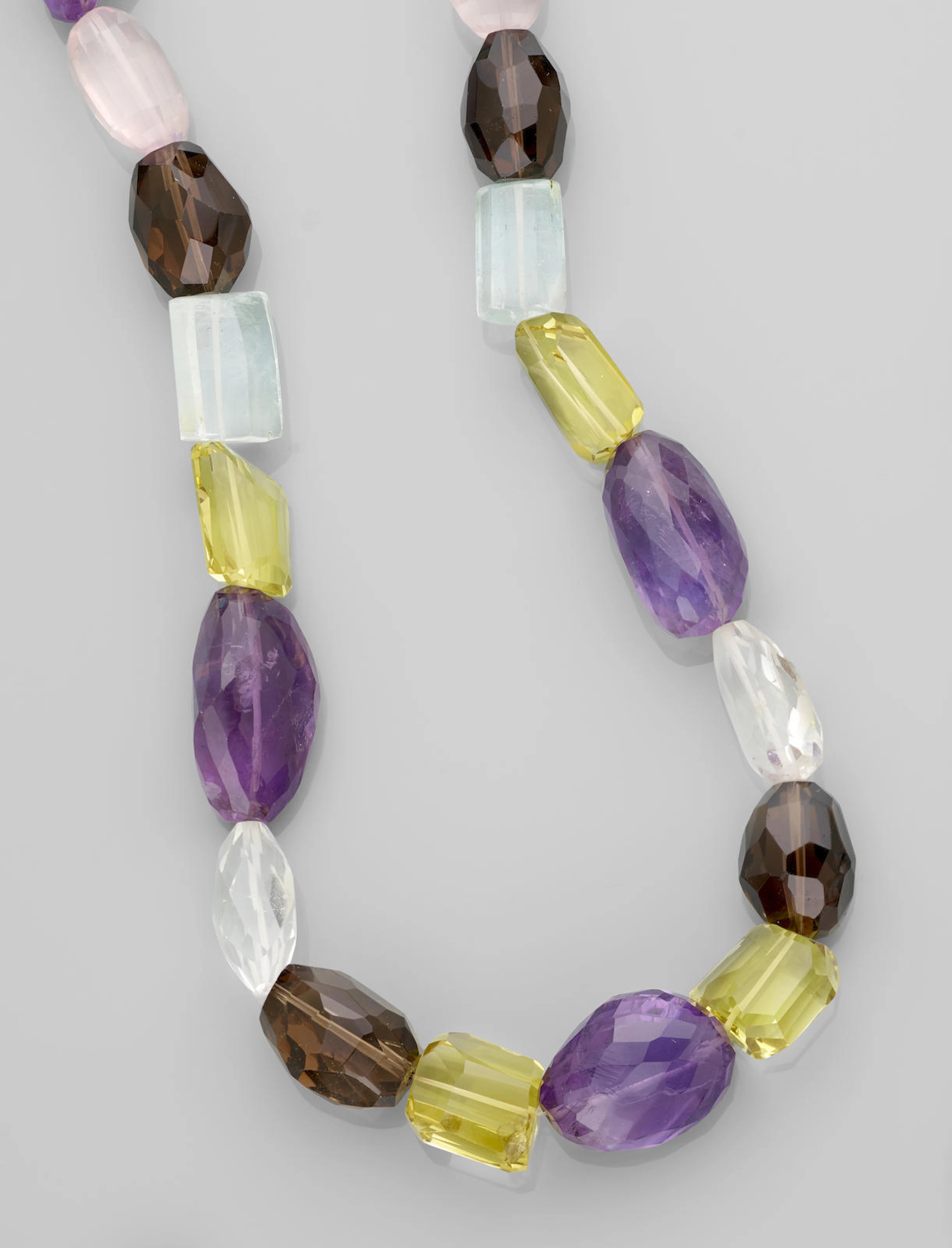 Vari-colored Quartz and Gemstone Necklace