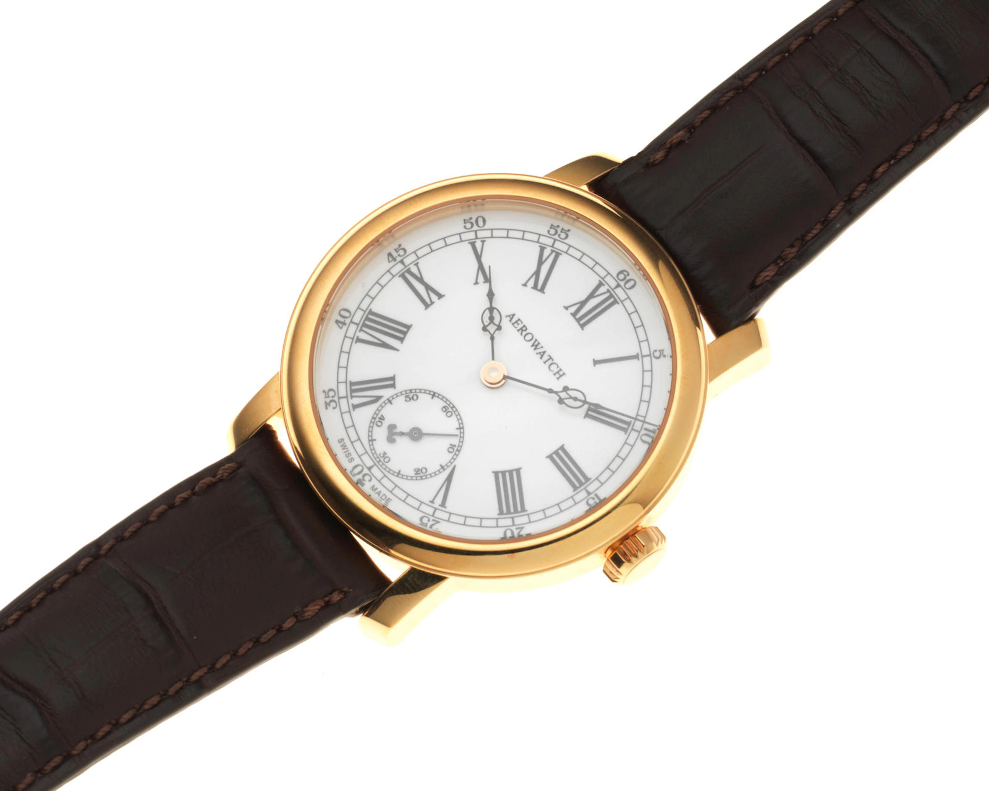Aerowatch. A gold plated manual wind wristwatch Ref: 931, Sold 12th May 2009